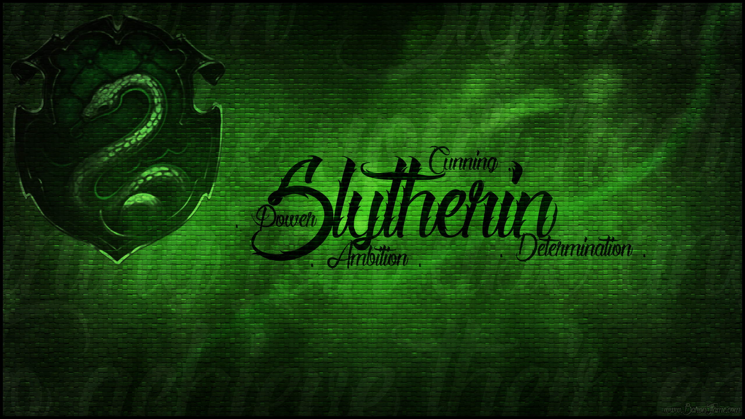 Stemma di Serpeverde, Serpeverde, Harry Potter, Astuzia, Ambizione, Verde, sfondo desktop 2560x1440