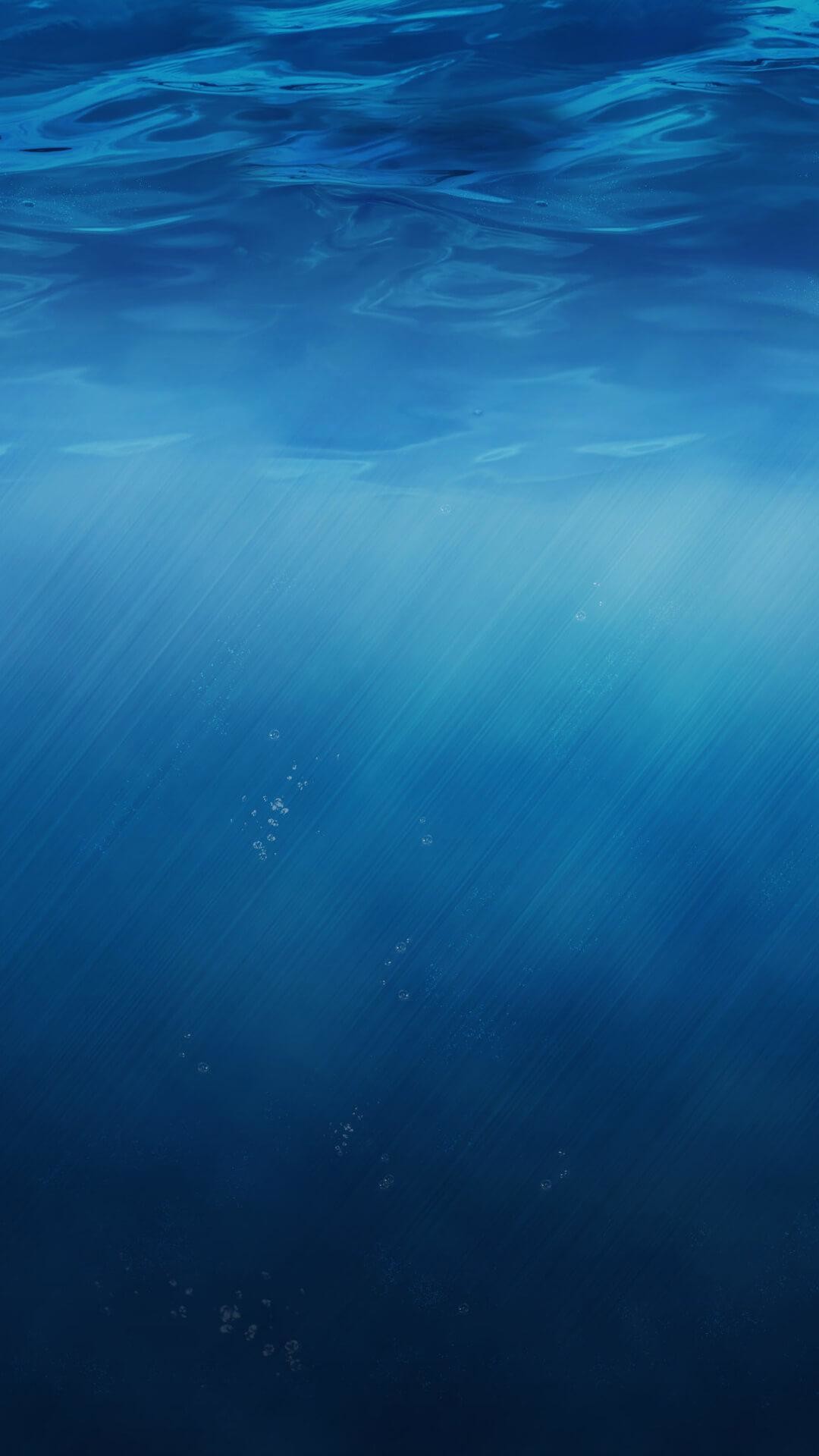Oceano, Sott'acqua, Blu, iOS 7, sfondo iPhone verticale