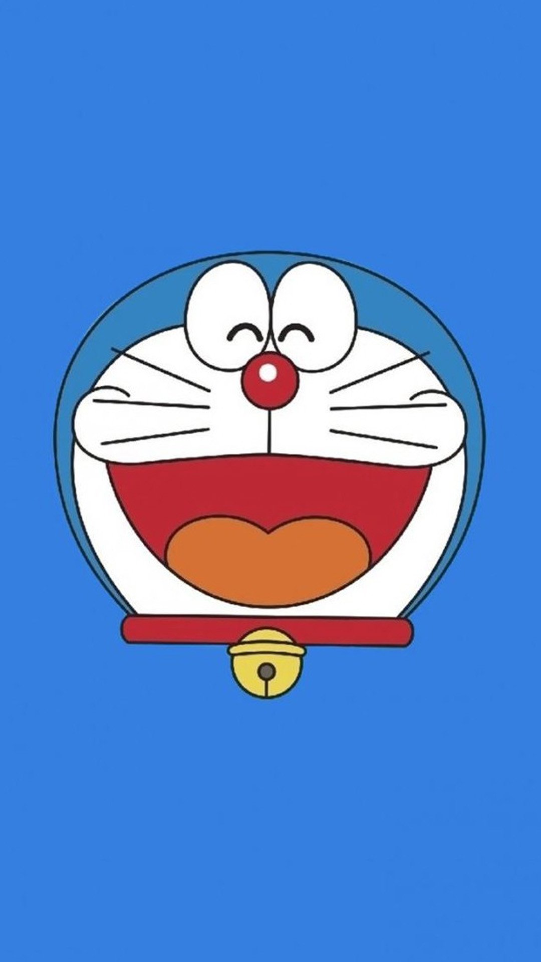 Doraemon, Azzurro, Minimalista, Full HD, wallpaper per smartphone