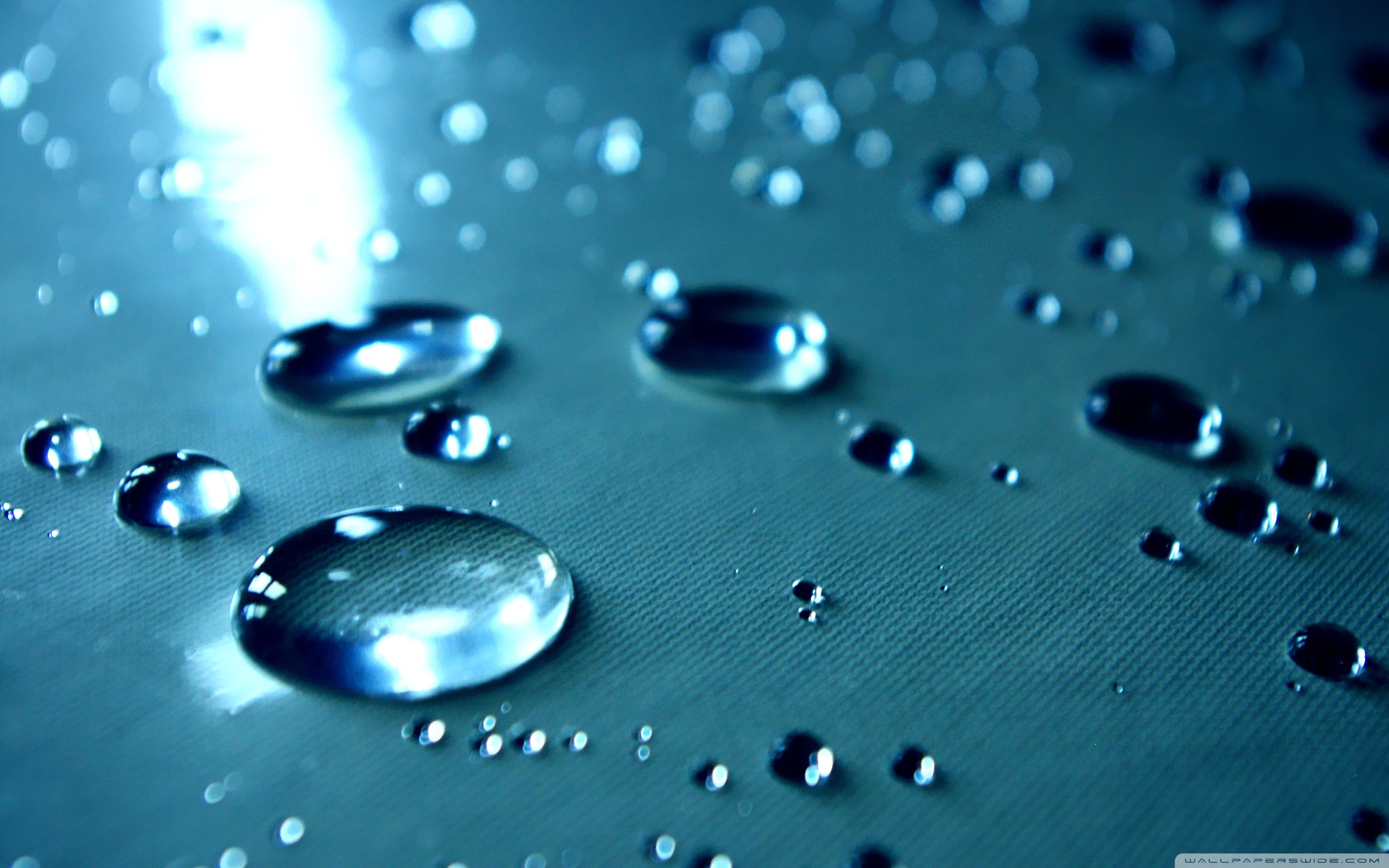 Gocce d'acqua, Macro, Verde acqua, 16:10 2K, sfondo widescreen