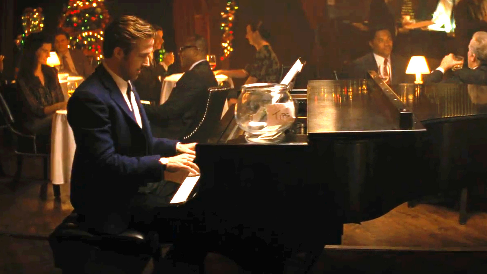 Ryan Gosling, La La Land, Pianoforte, Ristorante, Full HD, sfondo Windows 11