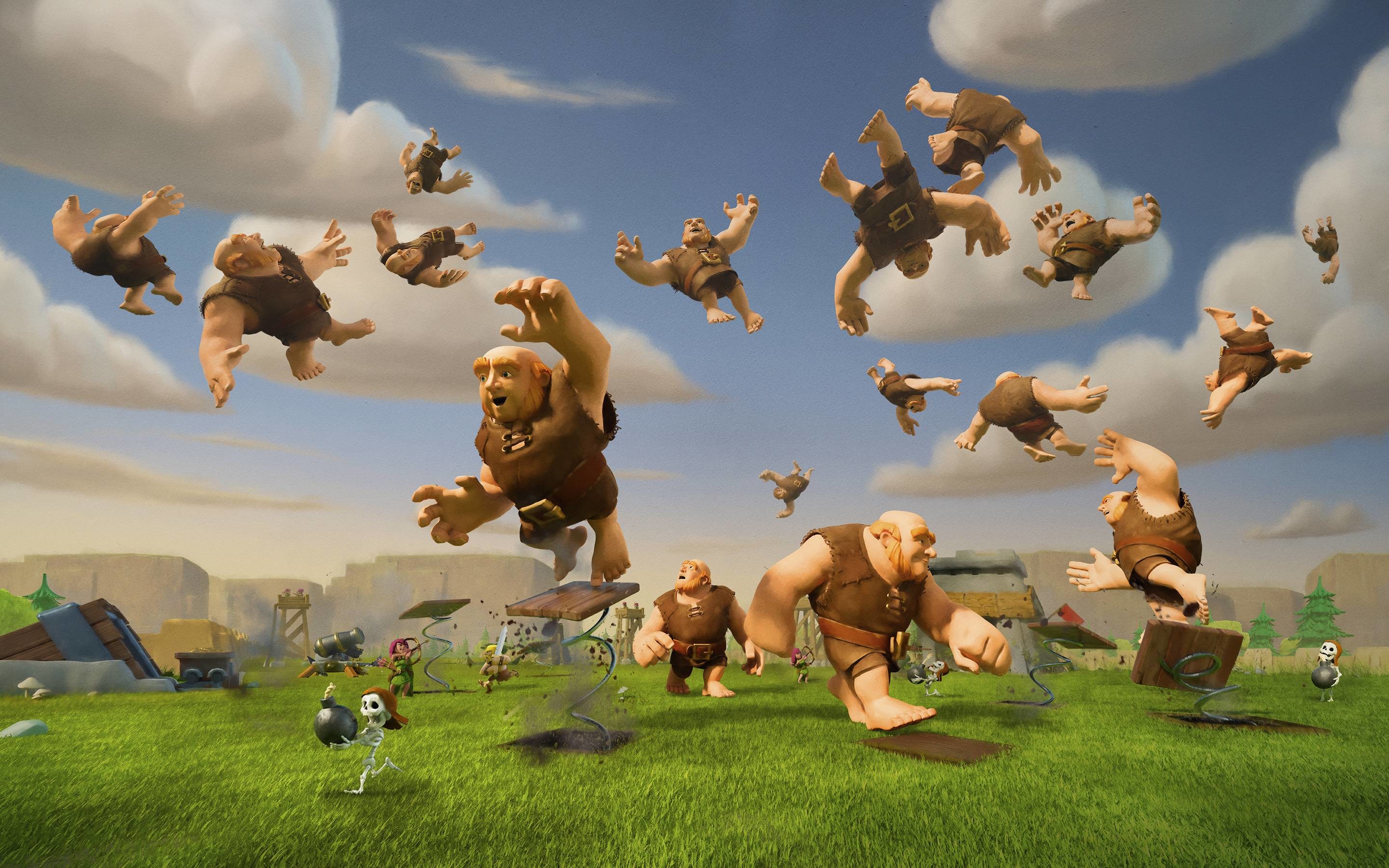Clash of Clans, Giganti, Barbari, Battaglia, 2880x1800, sfondo per PC