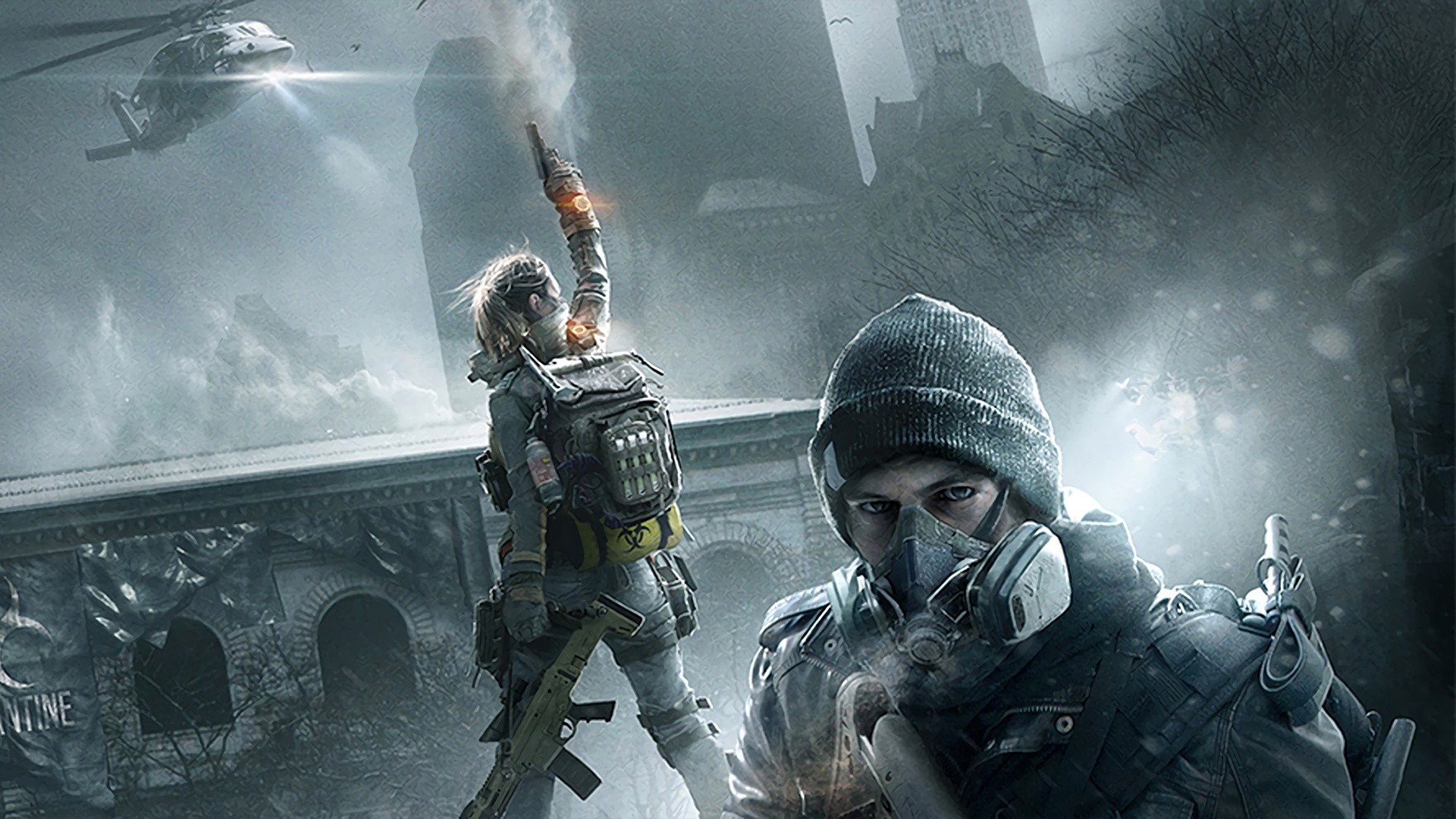 Tom Clancy's The Division, Agenti, Razzo di segnalazione, Nebbia, sfondo Full HD per PC
