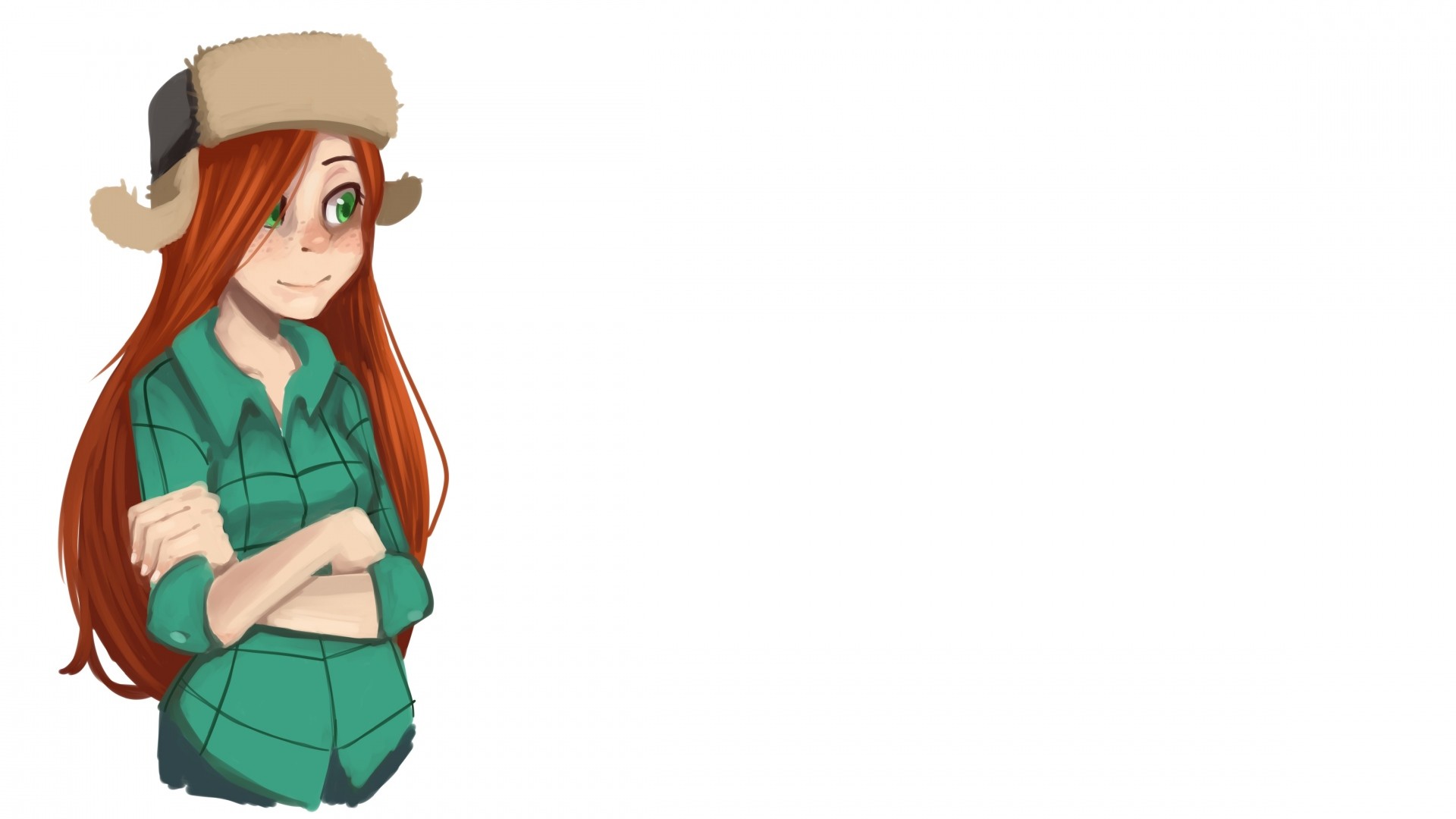 Wendy Corduroy, Gravity Falls, Fan art, Sfondo bianco, 1920x1080, wallpaper desktop