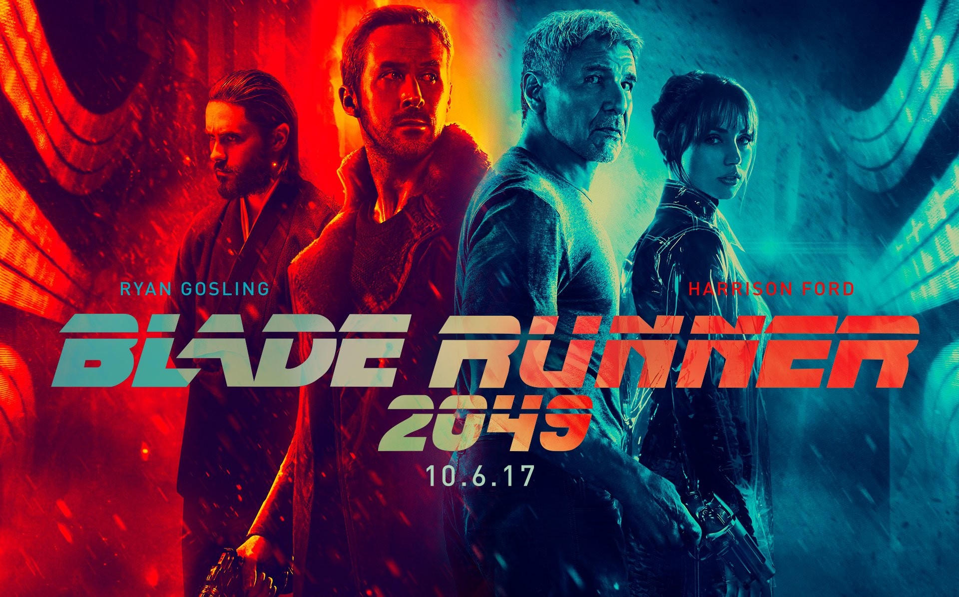 Blade Runner 2049, Ryan Gosling, Harrison Ford, Jared Leto, Poster, sfondo Windows 11