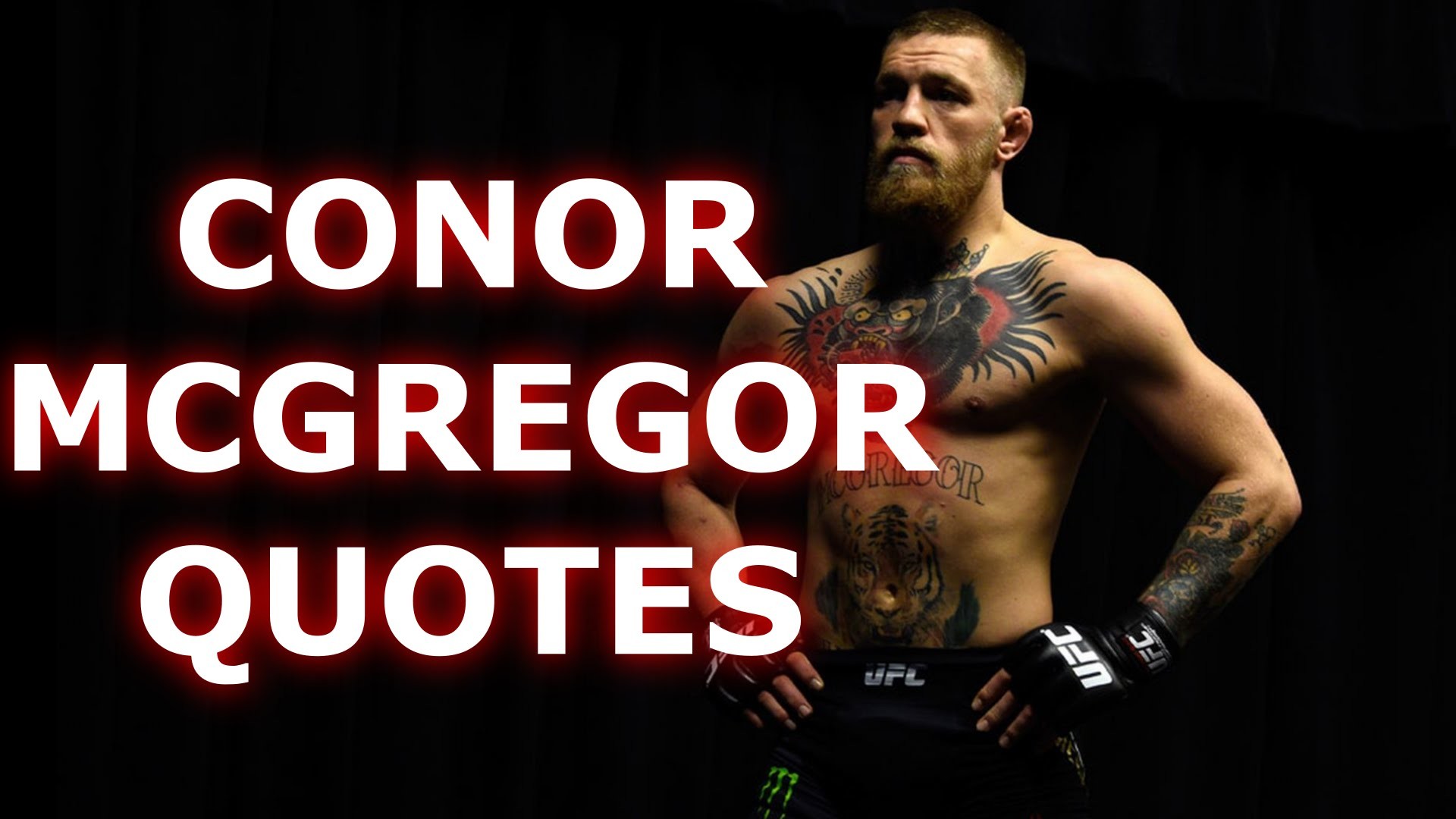 Conor McGregor, Citazioni, Scritta rossa, Sfondo nero, Full HD, wallpaper per portatile