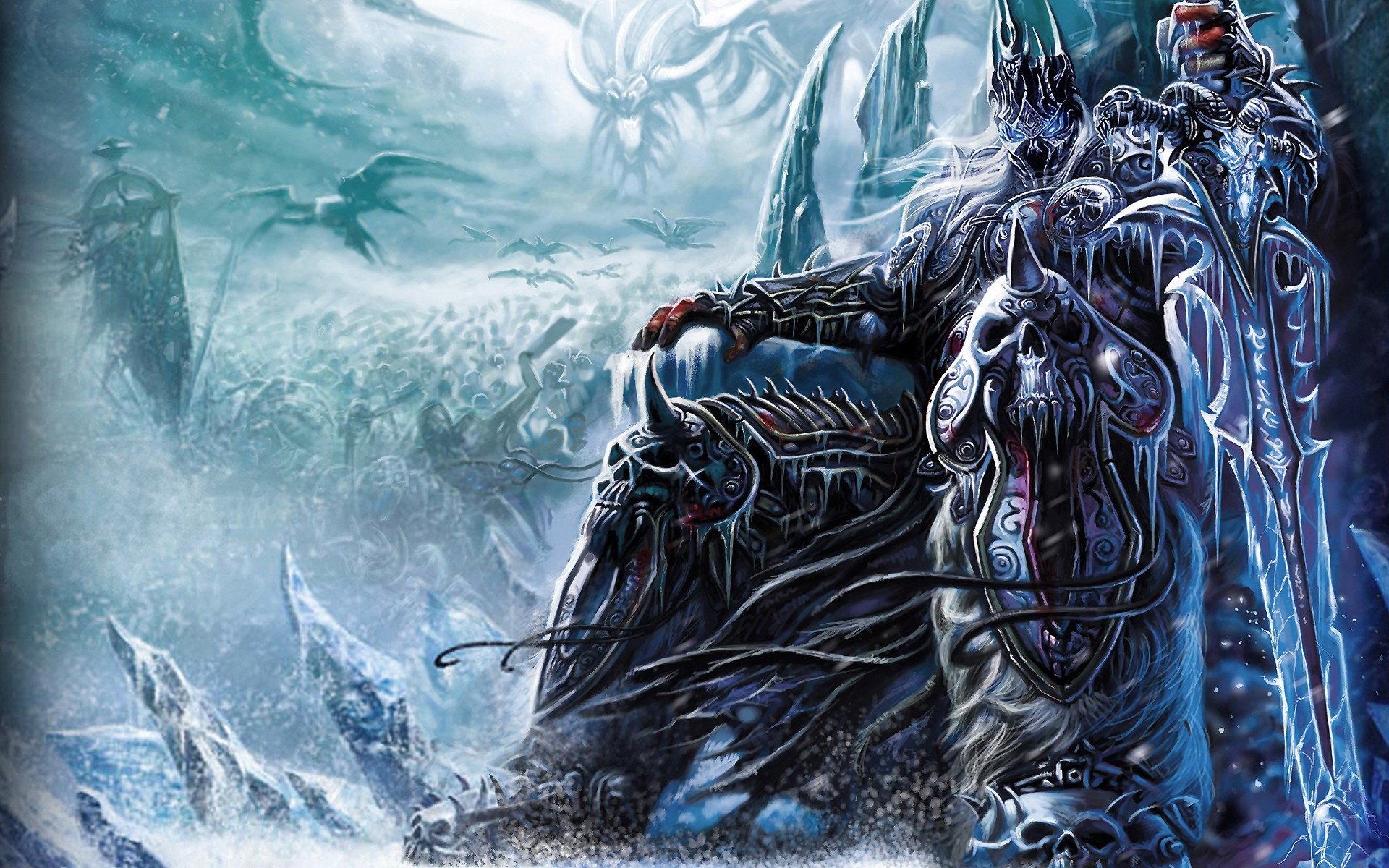 Re dei Lich, Trono di Ghiaccio, World of Warcraft: Wrath of the Lich King, World of Warcraft, Ghiaccio, immagine di sfondo