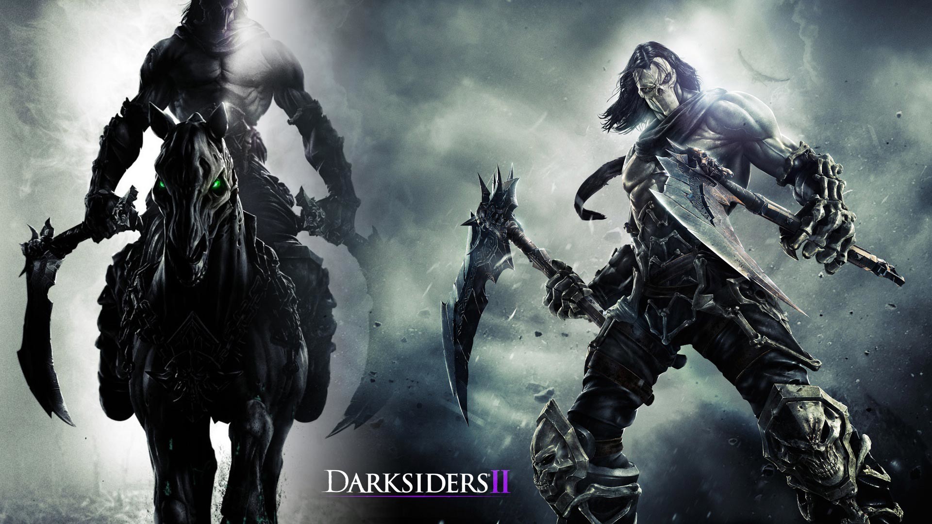 Darksiders II, Death, Despair, Cavallo, Falce, Full HD, sfondo PC