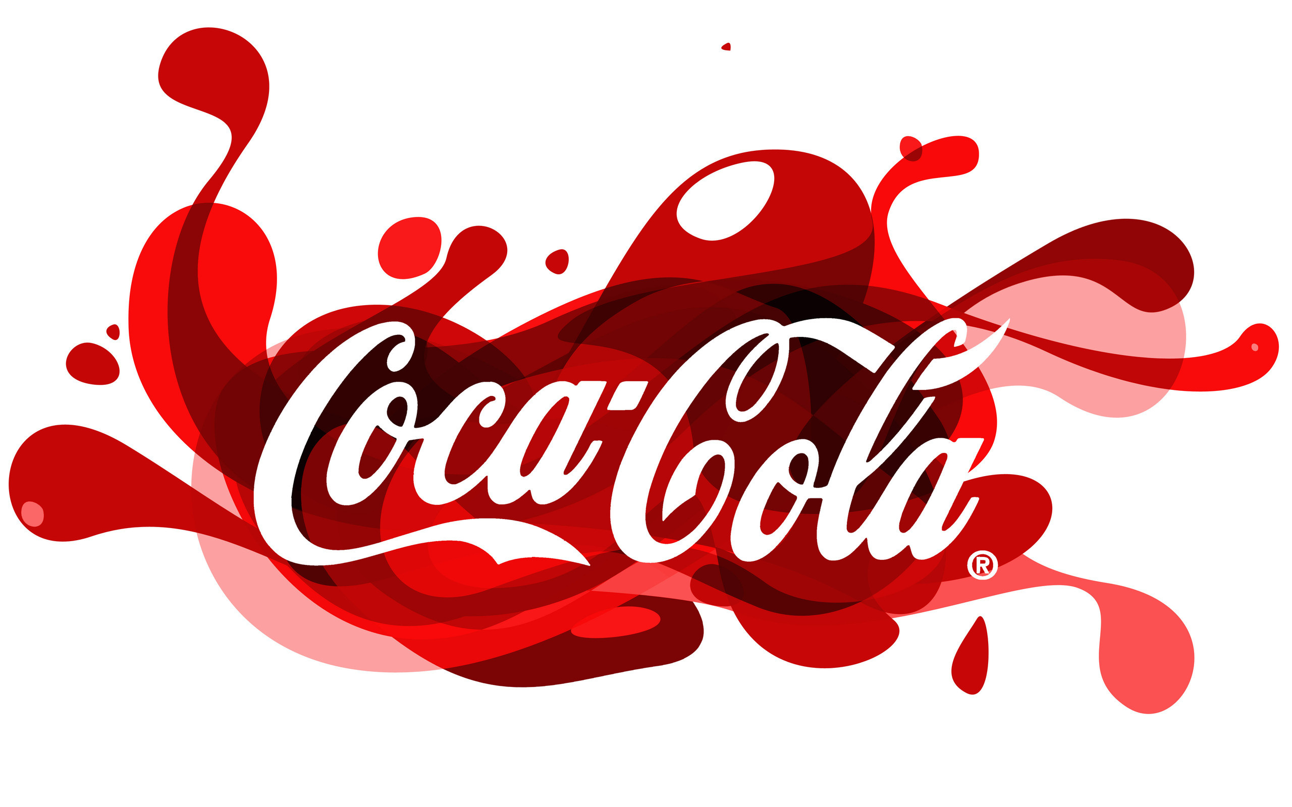 Coca-Cola, Logo, Schizzi, Sfondo bianco, 2560x1600, wallpaper desktop