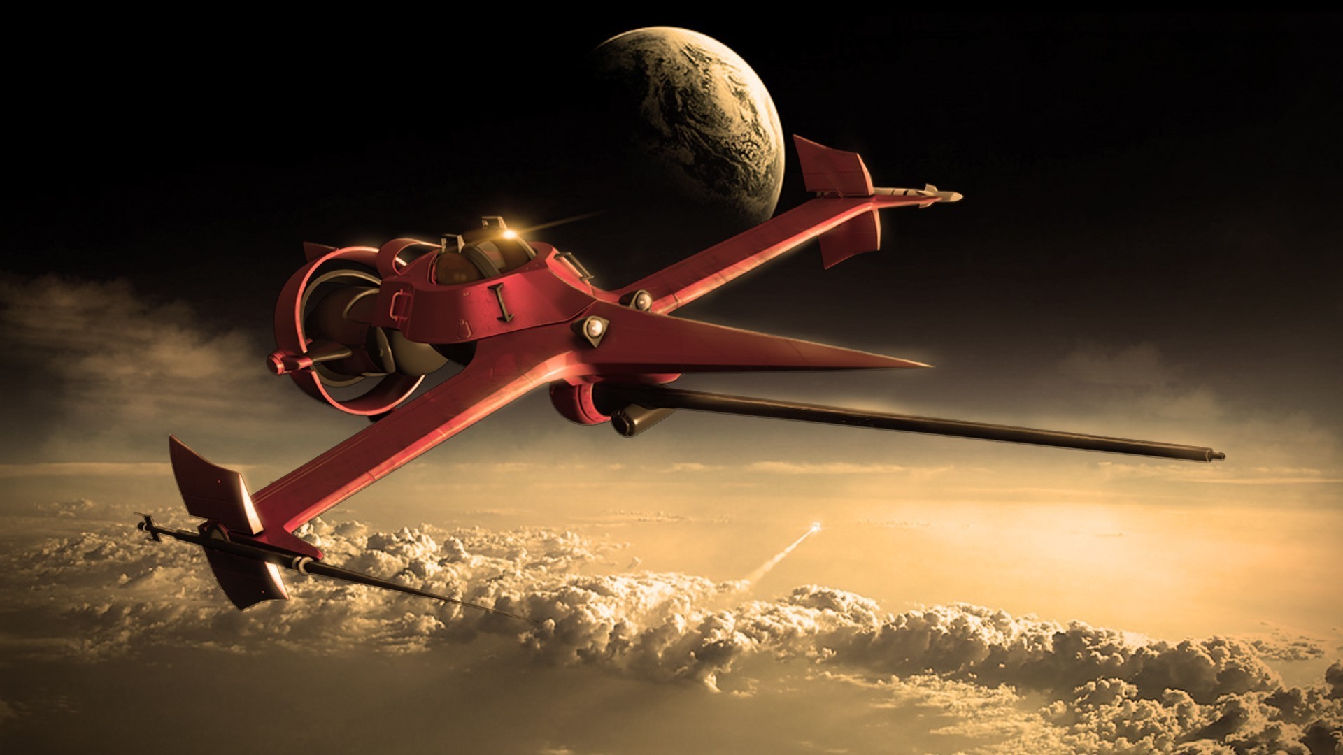 Swordfish II, Cowboy Bebop, Pianeta, Nuvole, 1920x1080, sfondo per PC