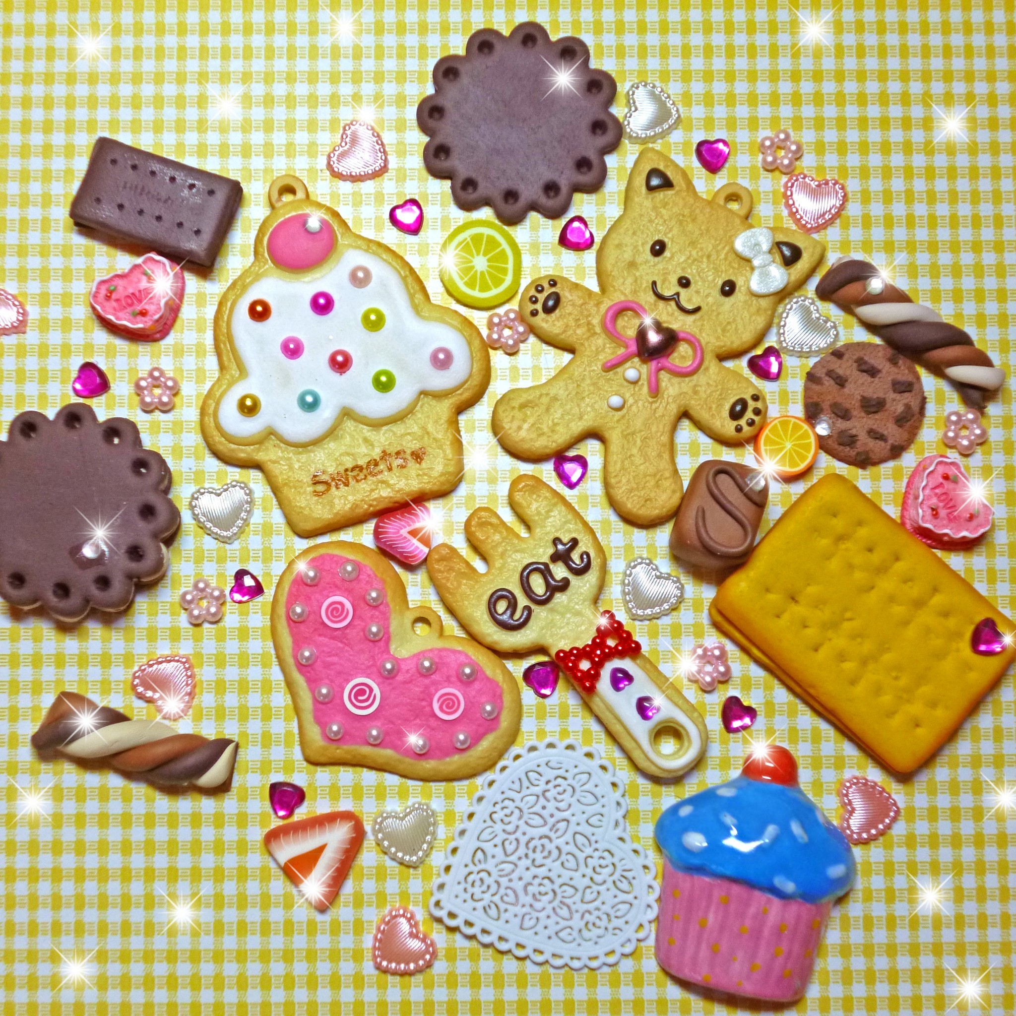 Biscotti, Cupcake, Dolci, Kawaii, Full HD, schermata di blocco iPad