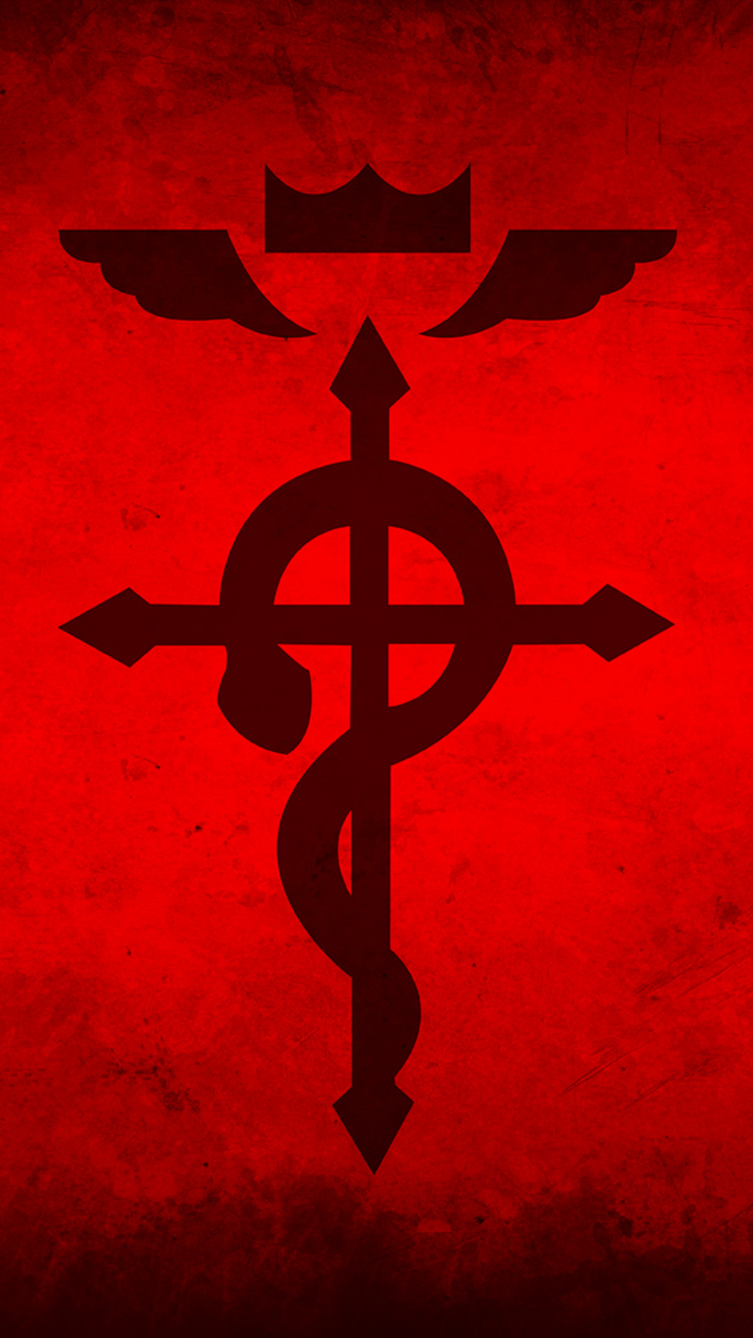 Flamel, Fullmetal Alchemist, Simbolo, Rosso, 1080x1920, schermata di blocco iPhone