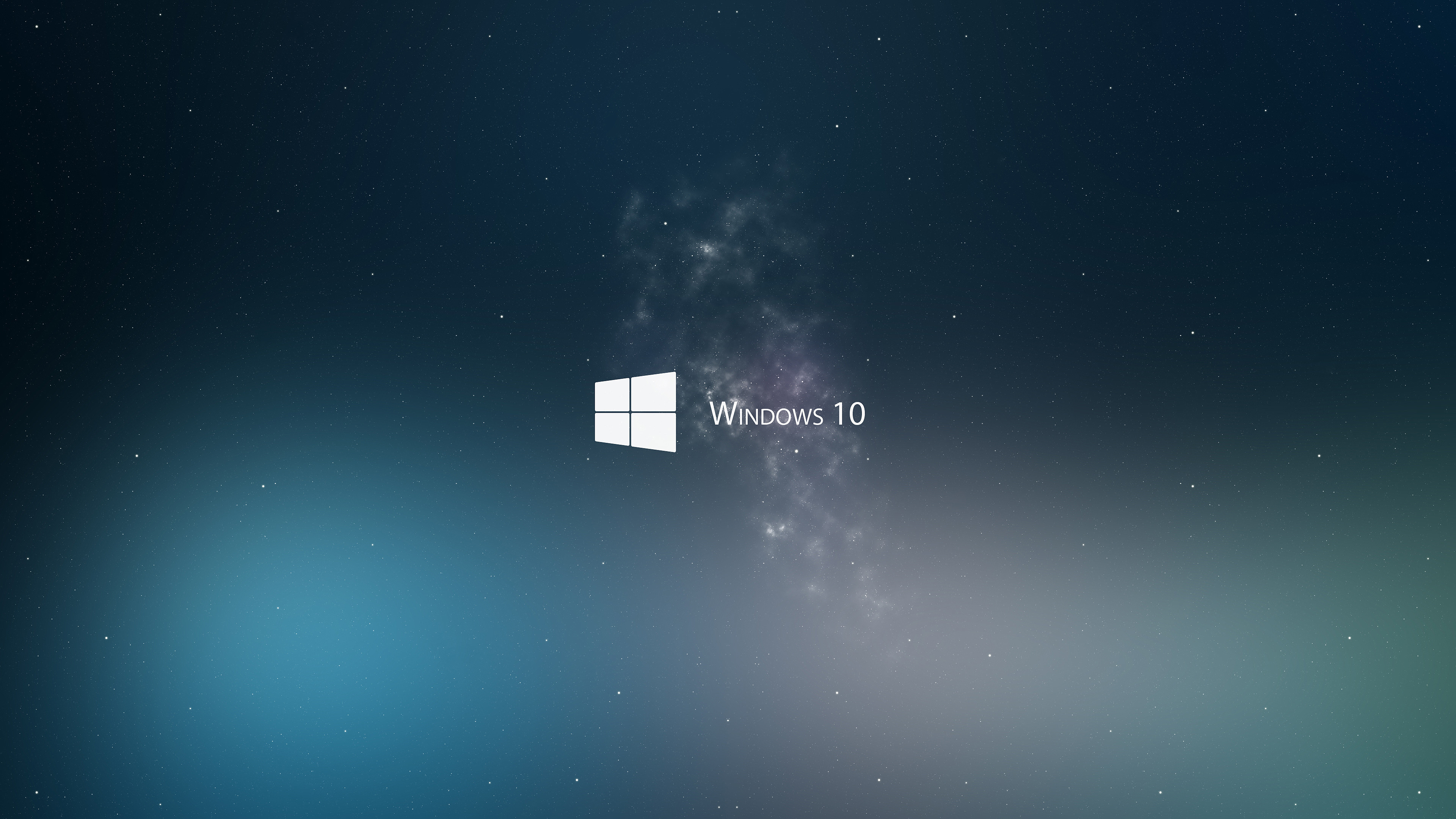 Windows 10, Logo Windows, Spazio, Stelle, 4K, sfondo desktop