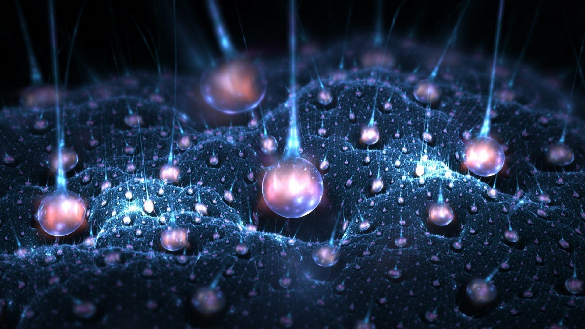 Sfere, Frattale, Arte digitale, Sfondo scuro, Full HD, wallpaper per computer
