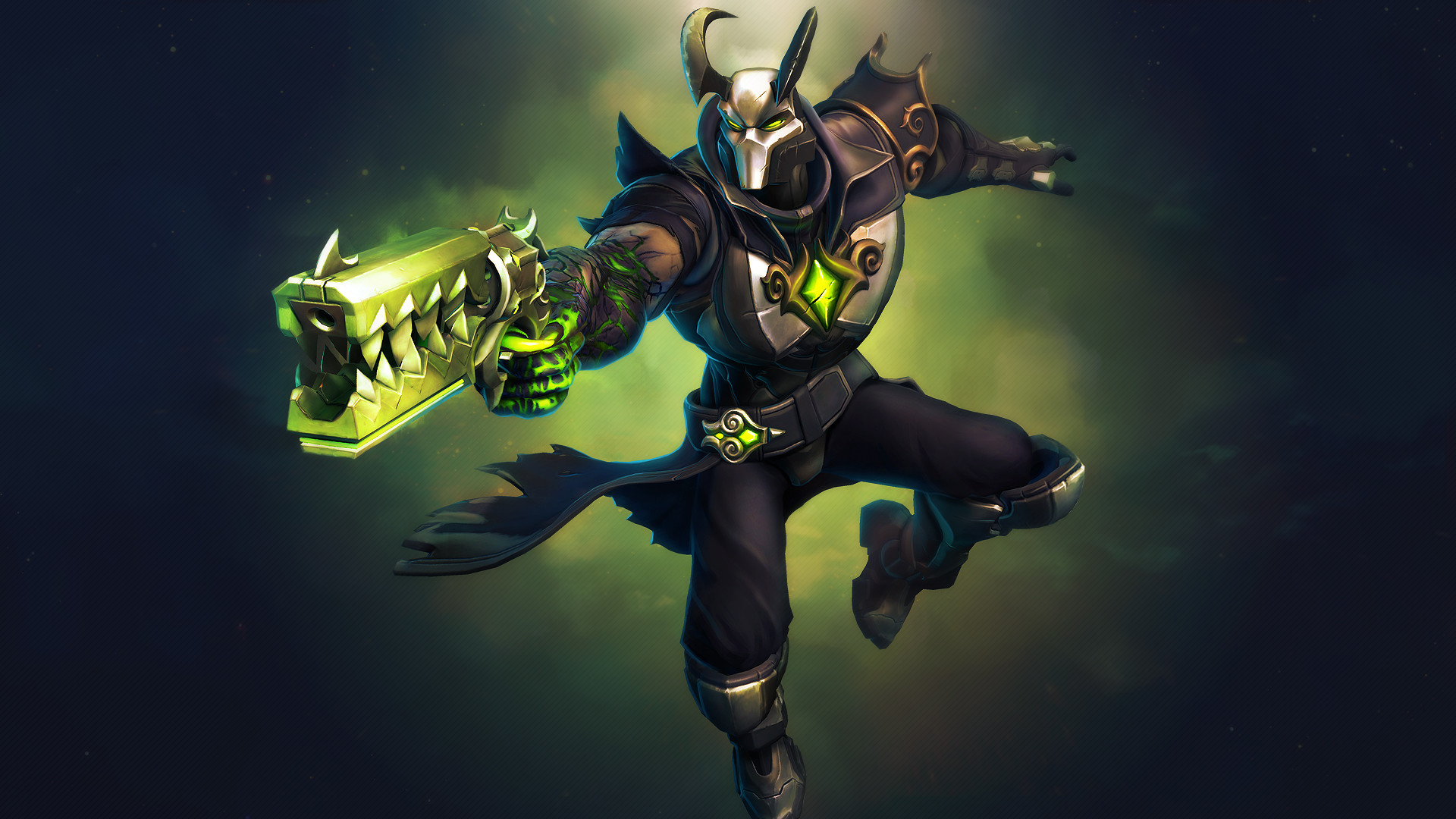 Androxus, Paladins, Pistola, Verde, Full HD 1080p, sfondo desktop