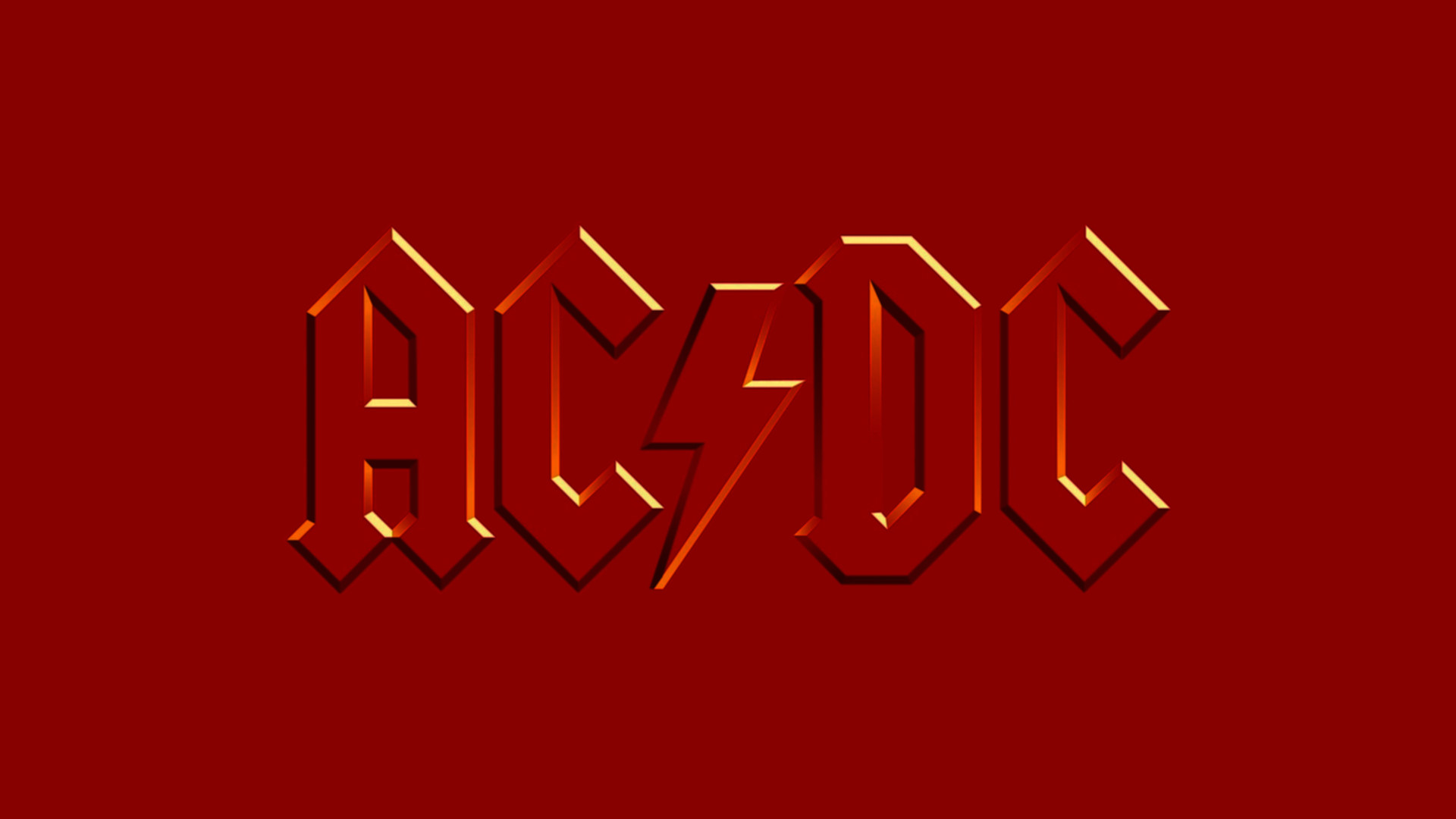 Logo AC/DC, AC/DC, Rilievo, Rosso, Full HD, sfondo desktop