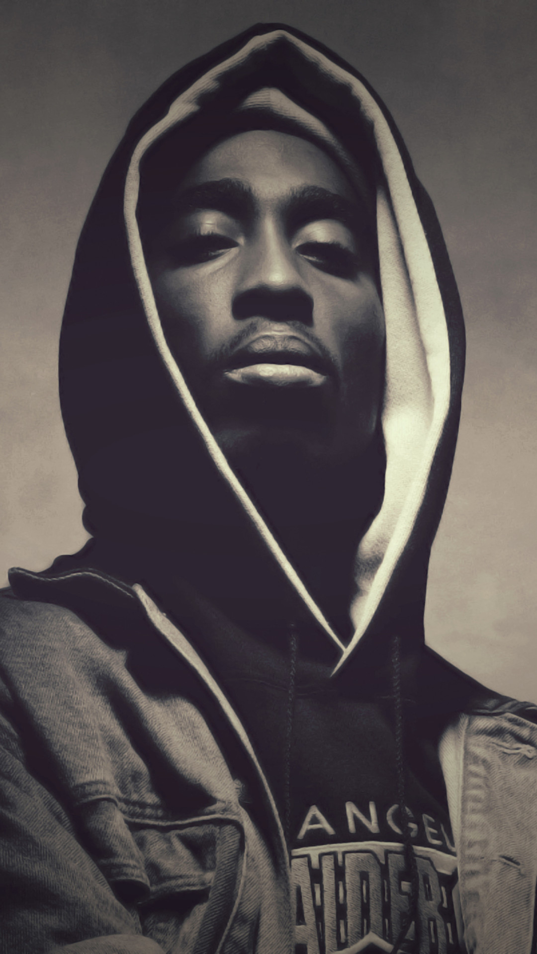 Tupac Shakur, 2Pac, Felpa, Ritratto, 1080x1920, schermata di blocco iPhone