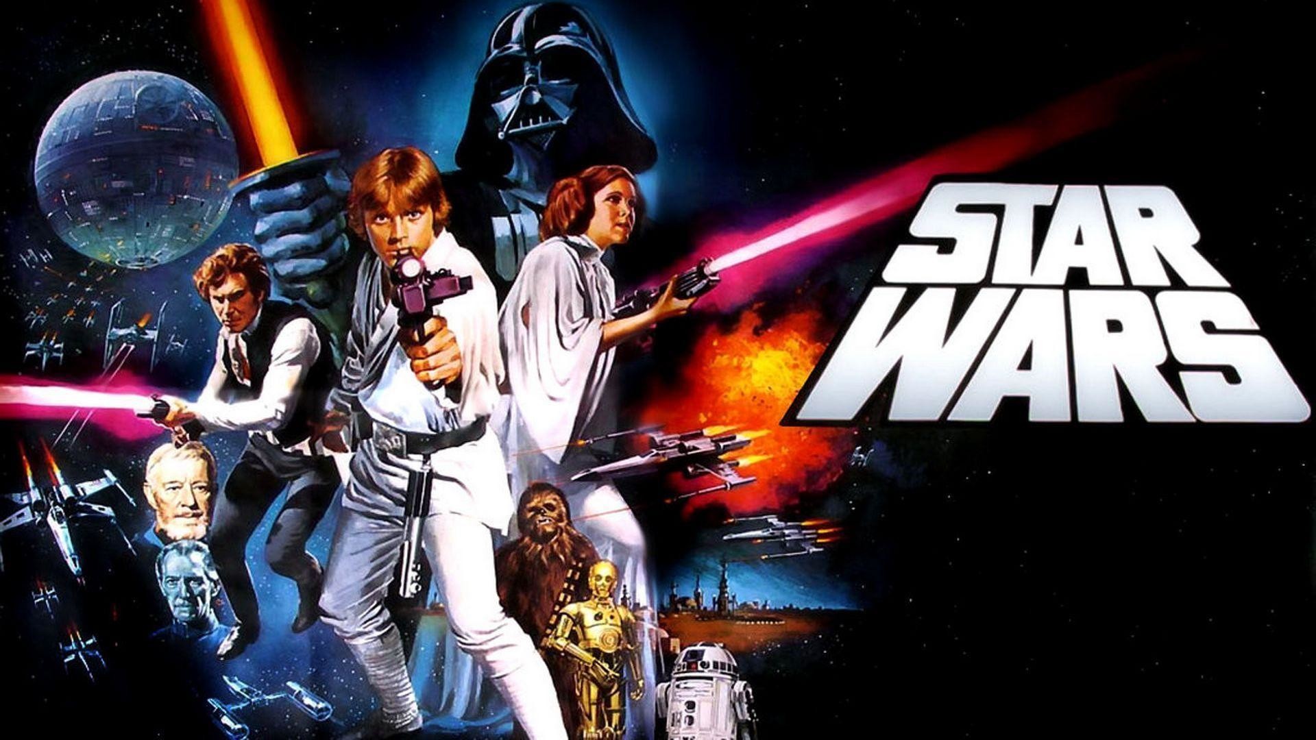 Guerre stellari, Darth Vader, Luke Skywalker, Han Solo, Principessa Leia, Chewbacca, C-3PO, R2-D2, sfondo per PC