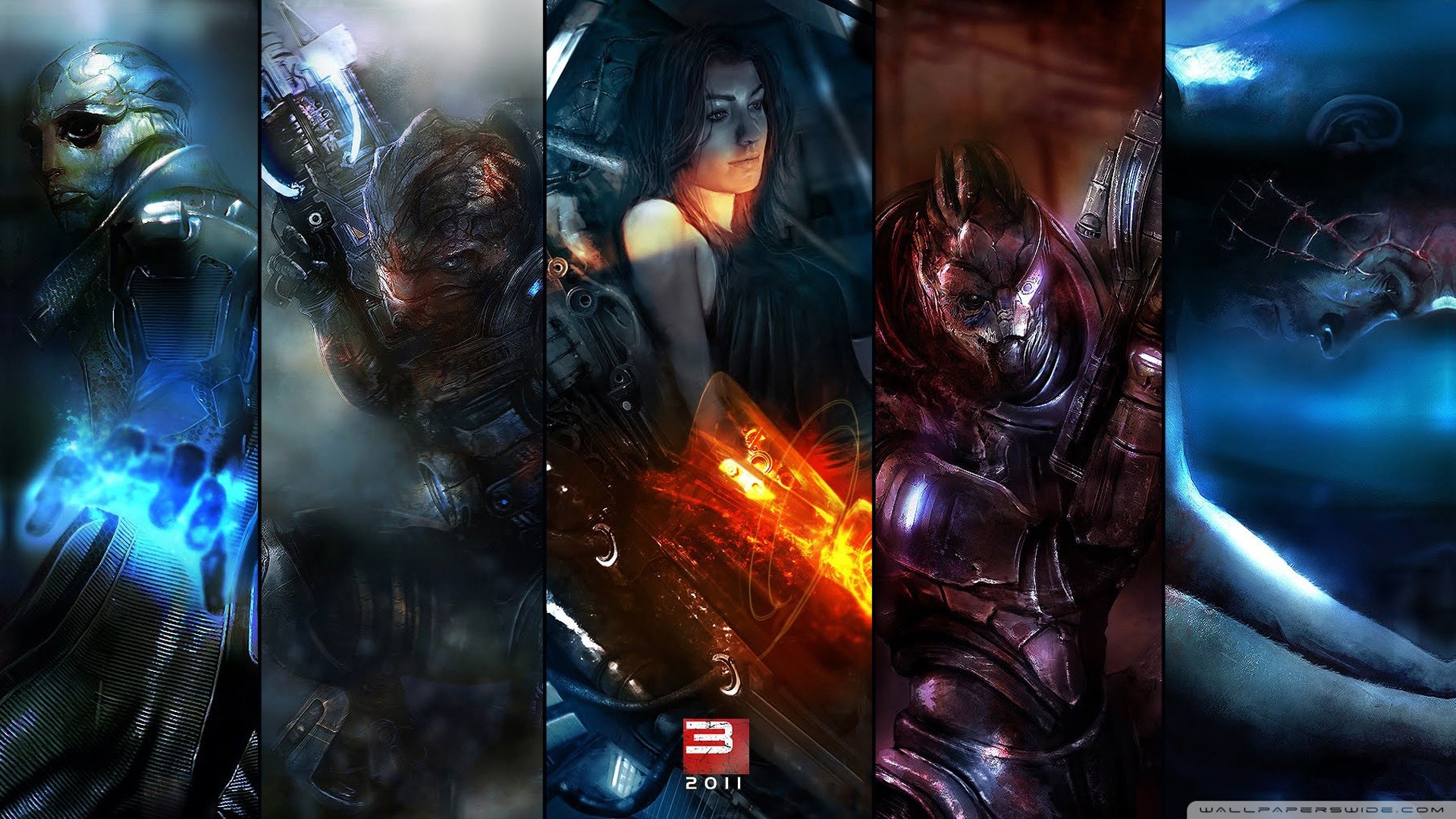 Mass Effect 3, Mass Effect, Collage, Miranda Lawson, Full HD, sfondo per portatile