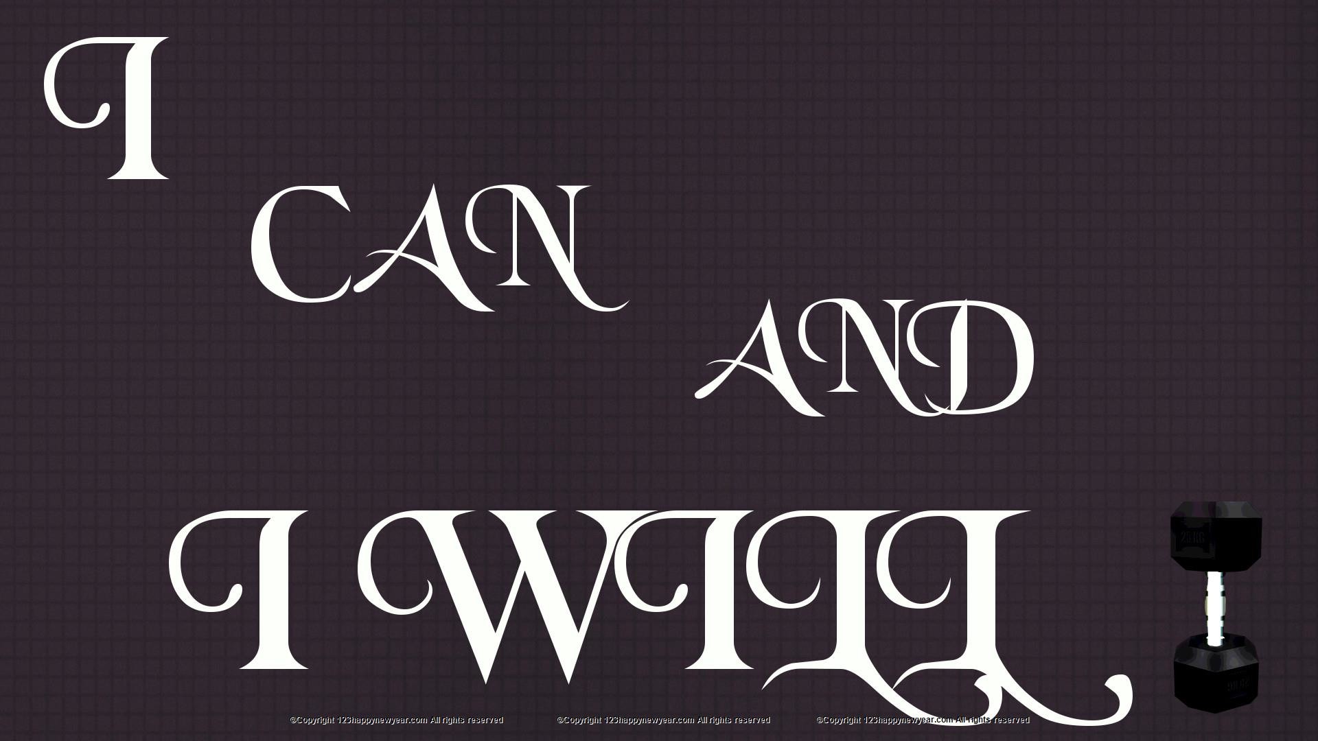 I Can And I Will, Manubrio, Tipografia, Frase motivazionale, 16:9 Full HD, sfondo widescreen