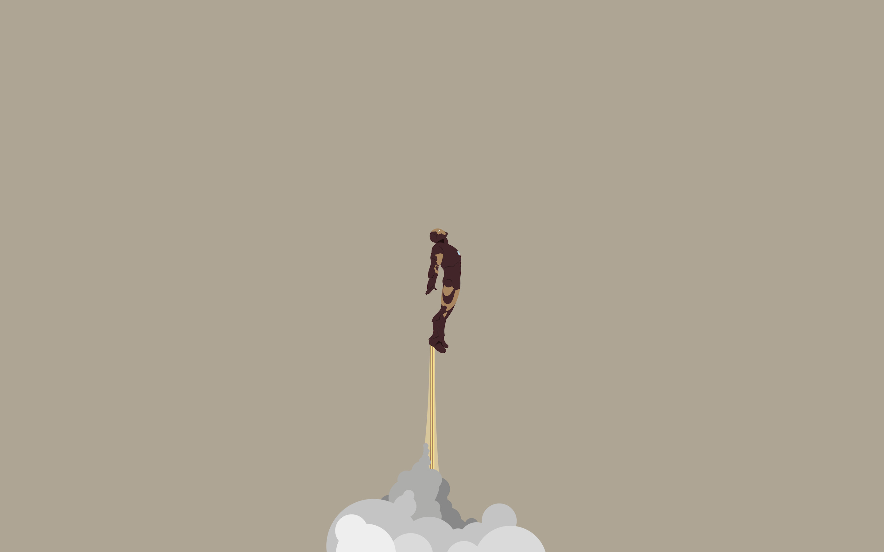 Iron Man, Marvel, Volo, Minimalismo, 2880x1800, sfondo per PC