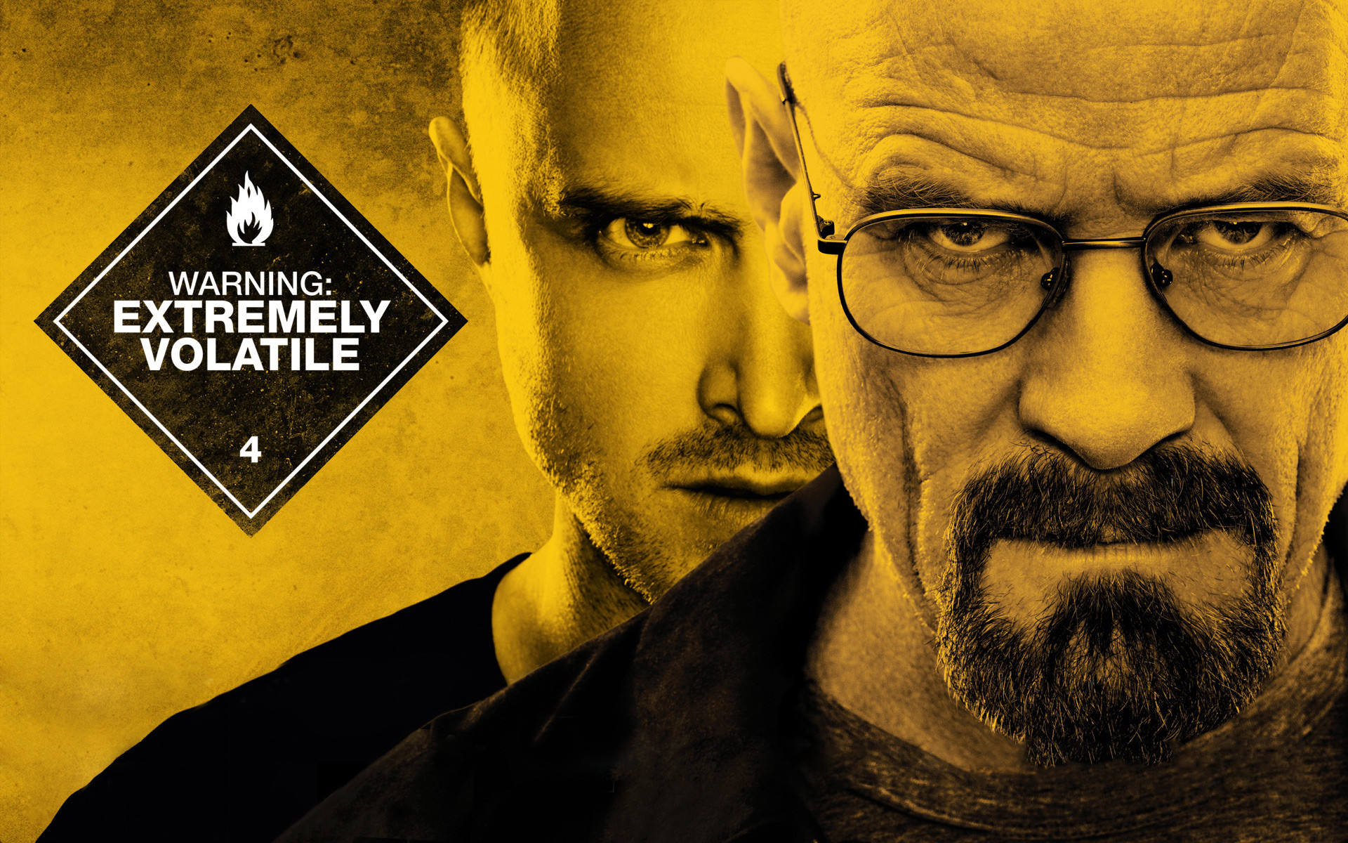 Walter White, Jesse Pinkman, Breaking Bad, Bryan Cranston, Aaron Paul, Segnale di pericolo, sfondo Full HD