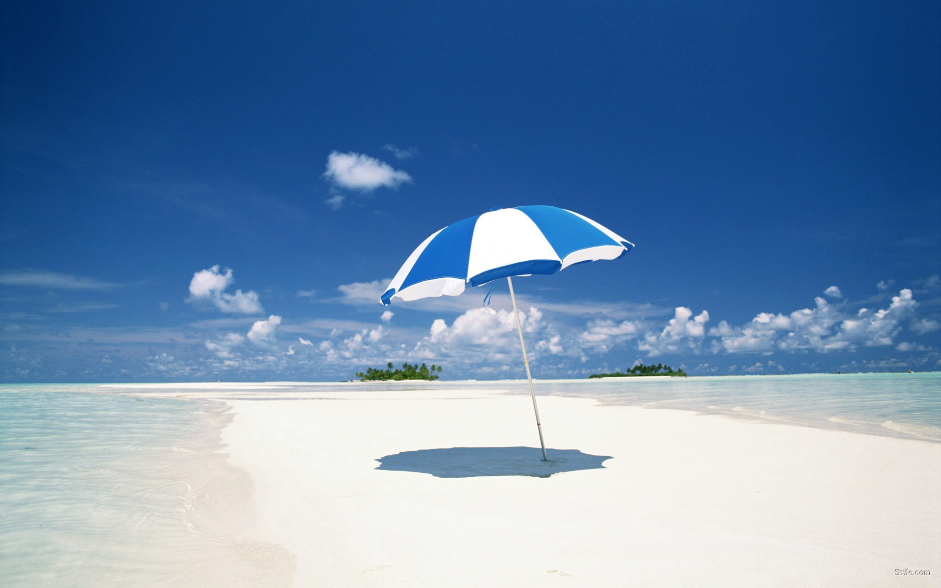 Ombrellone, Spiaggia bianca, Mare turchese, 1920x1200, sfondo MacBook Pro