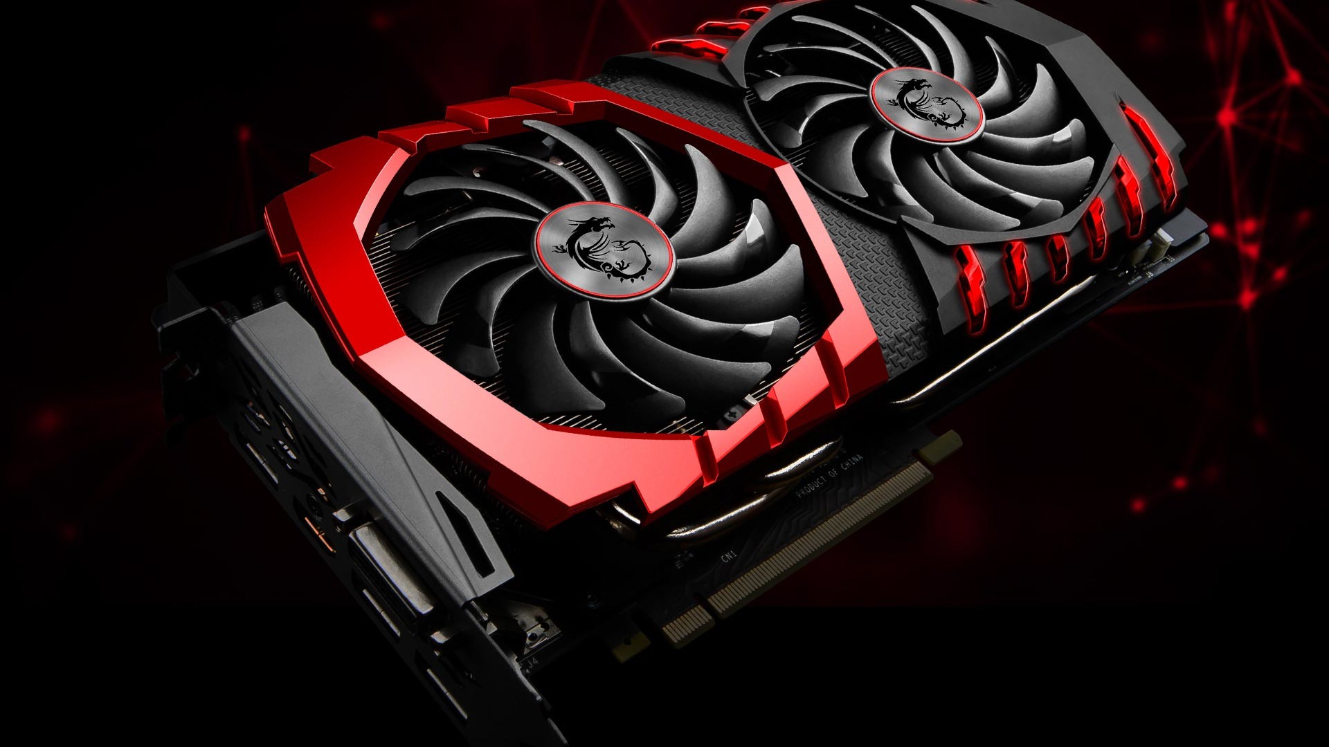 MSI, Scheda video, Twin Frozr, Ventole, Rosso, Full HD, sfondo Windows 11