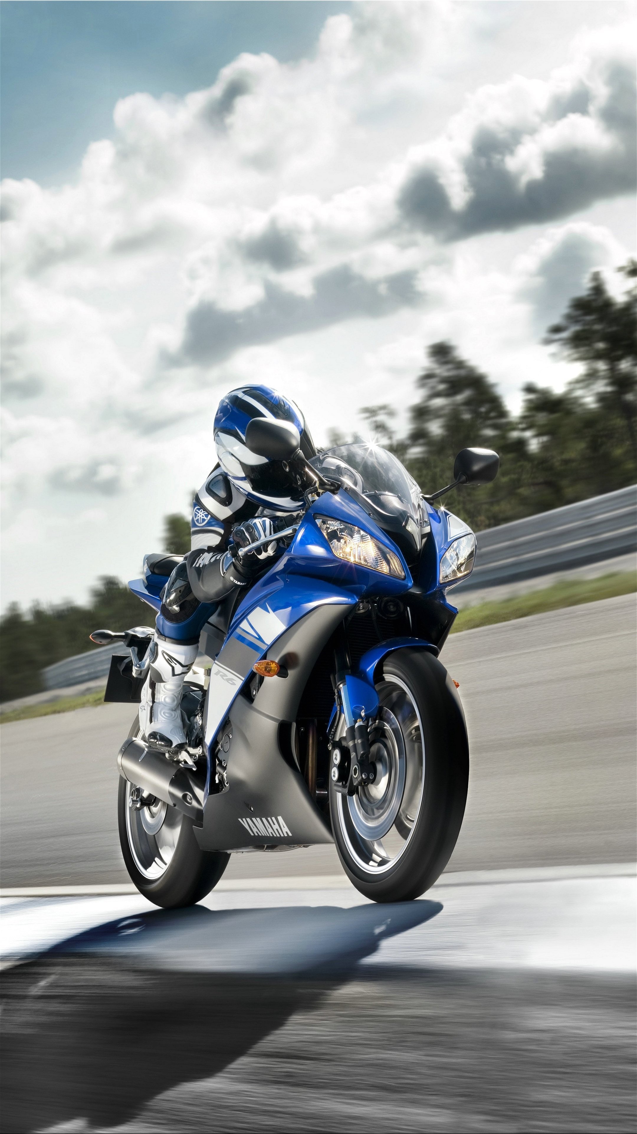 Yamaha YZF-R6, Moto sportiva, Pista, wallpaper per iPhone e Android