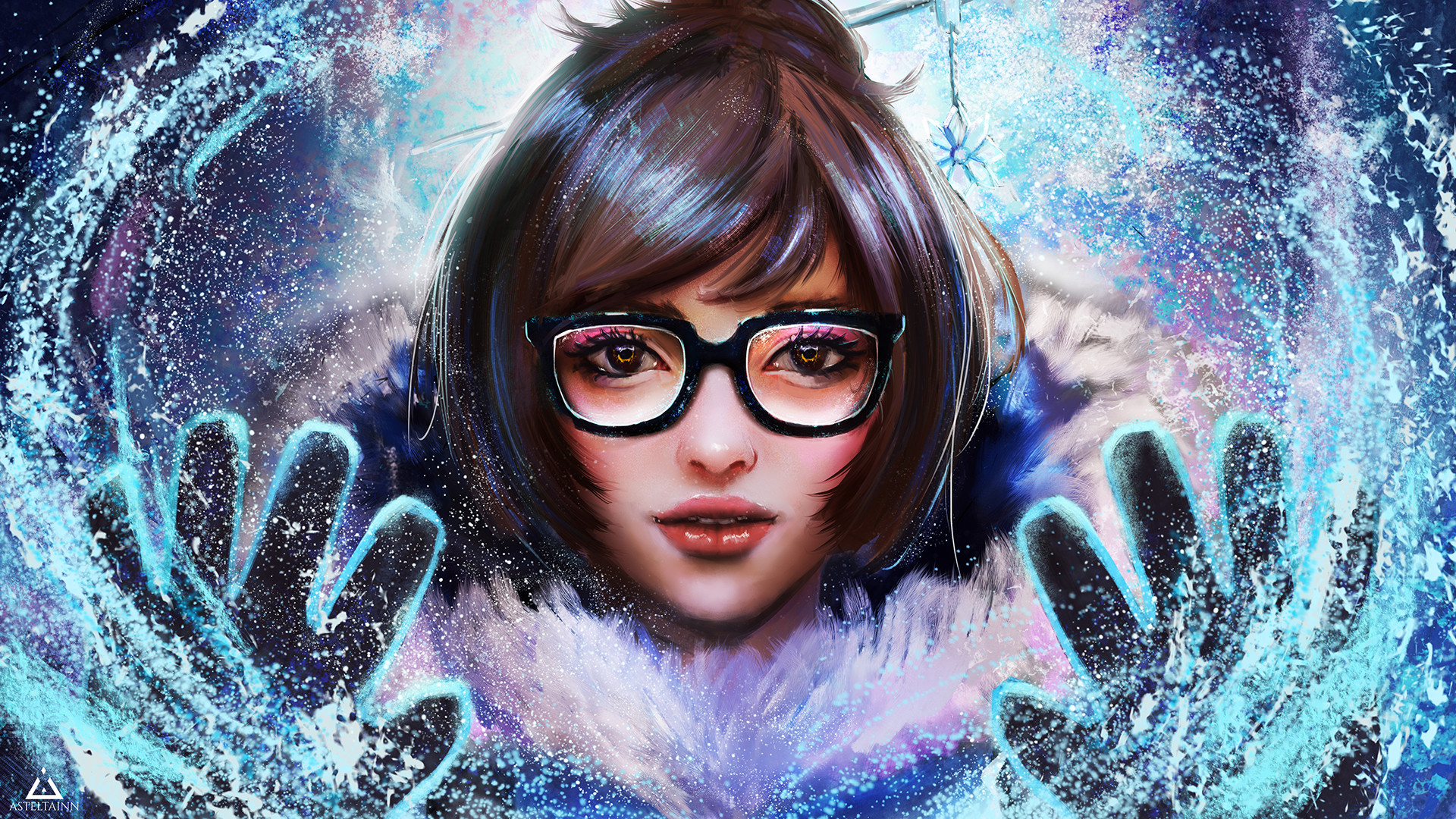 Overwatch, Mei, Ghiaccio, Primo piano, Full HD, sfondo per PC e portatile