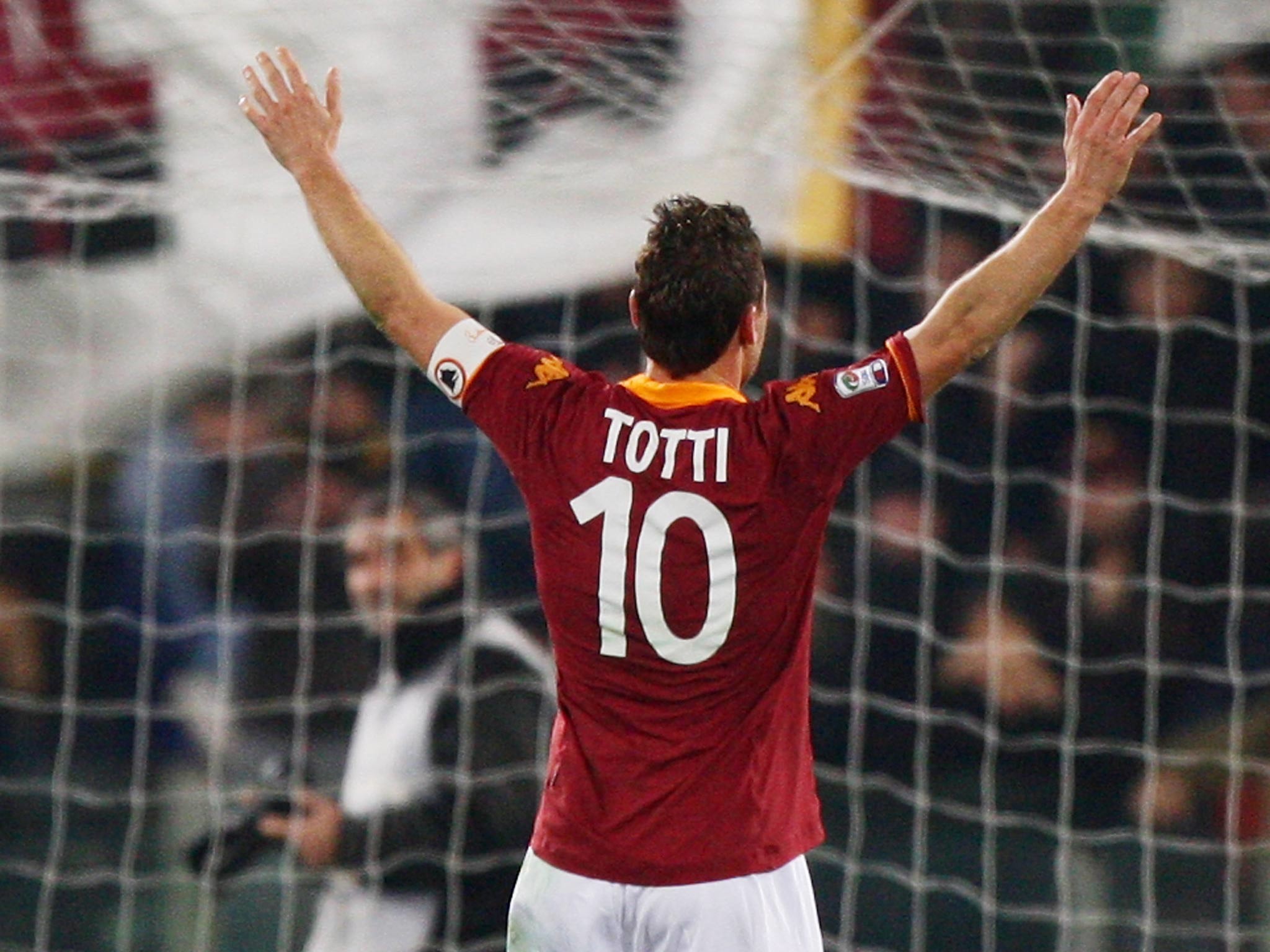Francesco Totti, AS Roma, Numero 10, Esultanza, Porta, Full HD, schermata di blocco iPad