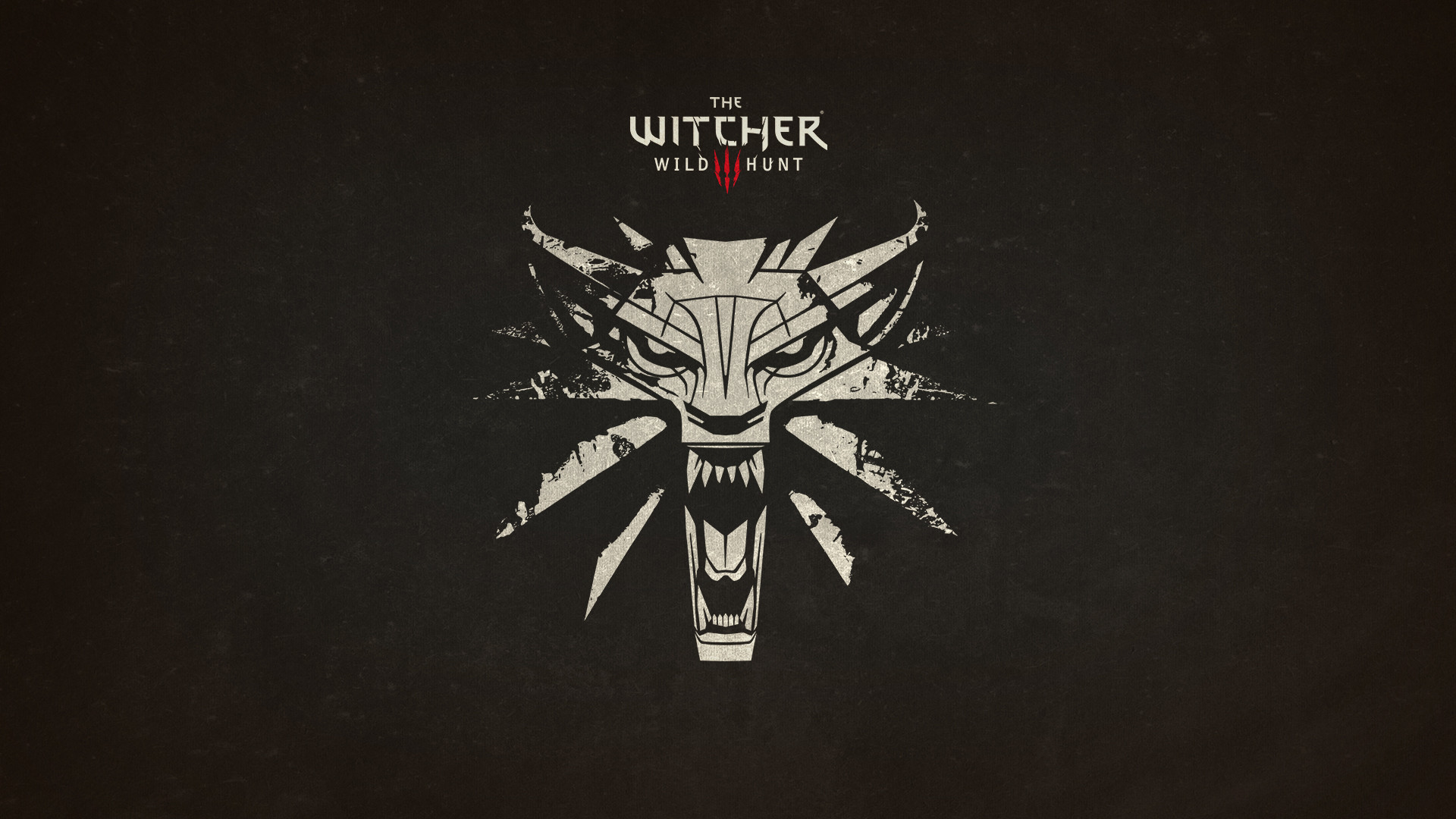 Medaglione del Lupo, The Witcher 3: Wild Hunt, Logo, Marrone, Full HD, wallpaper per portatile