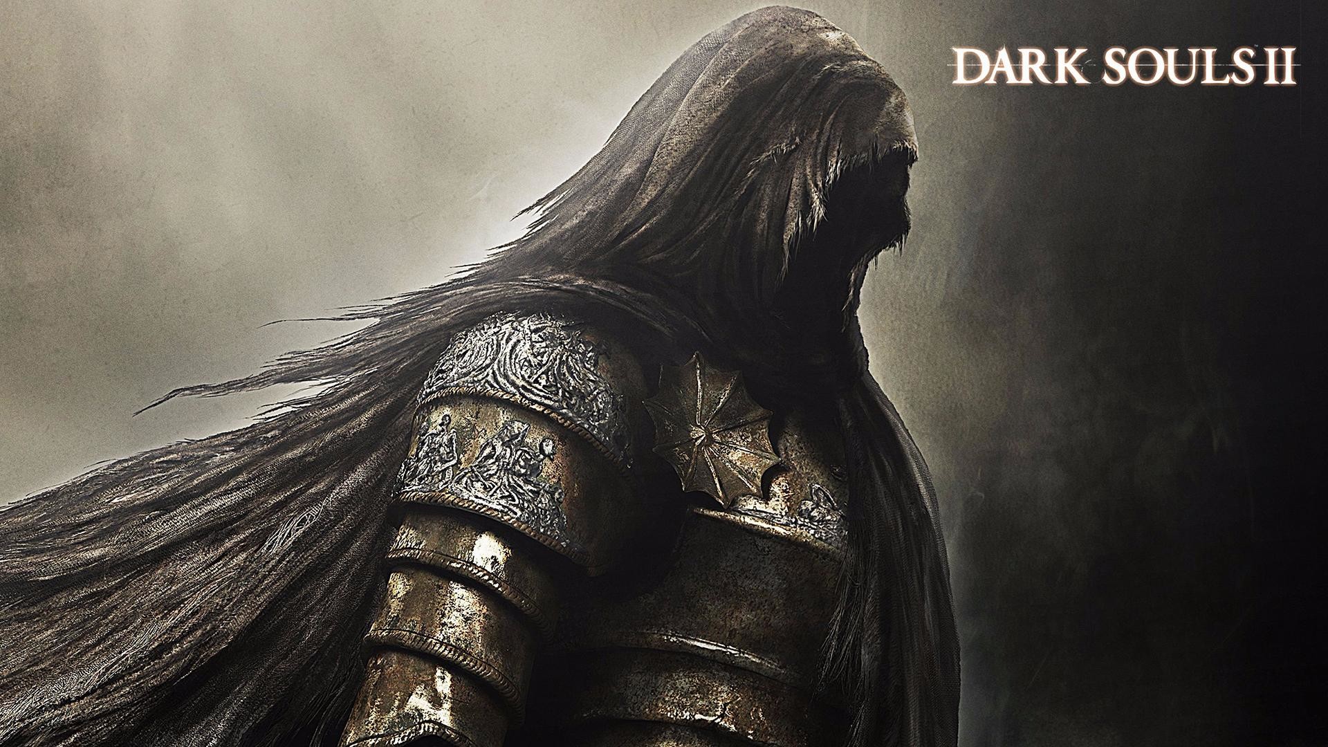 Dark Souls II, Logo, Cavaliere incappucciato, Armatura, Full HD, sfondo per portatile