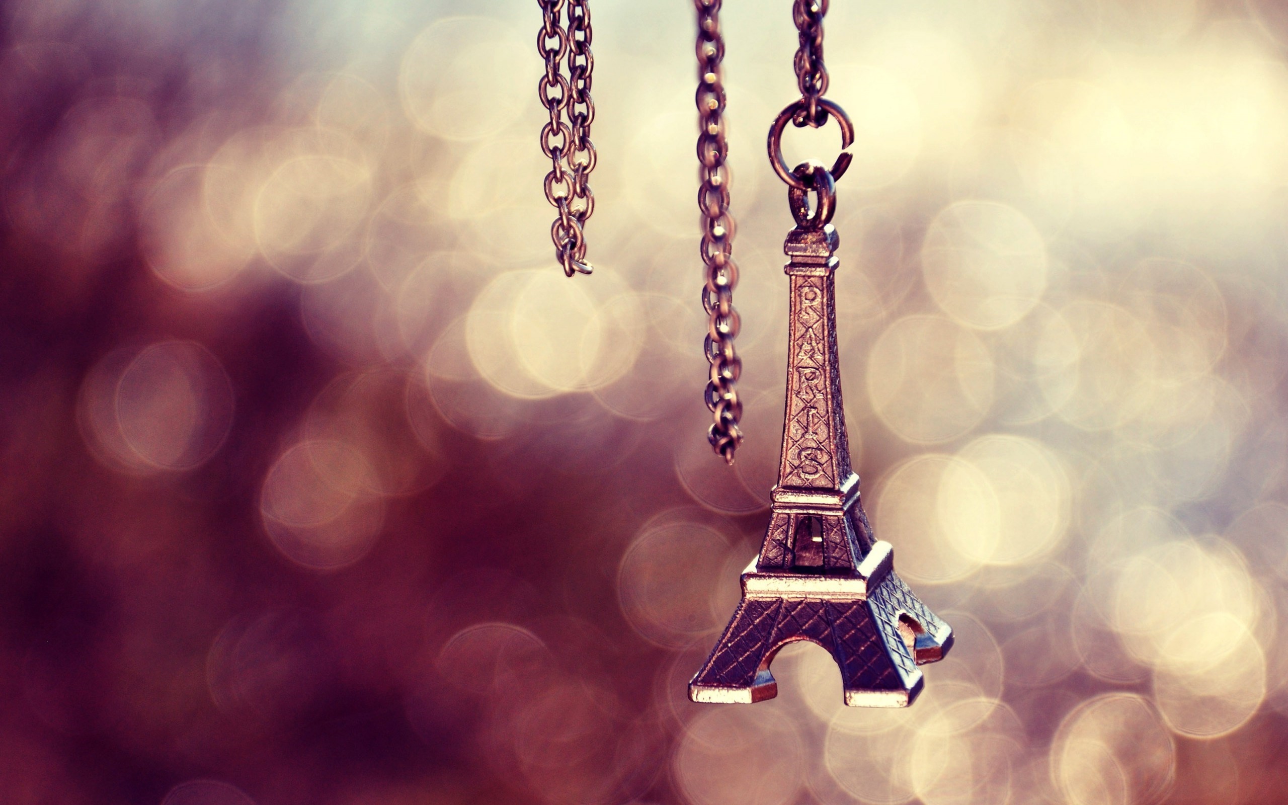 Torre Eiffel, Portachiavi, Bokeh, Viola, 2560x1600, sfondo per PC