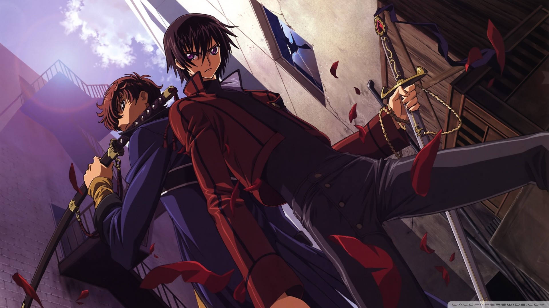 Lelouch Lamperouge, Suzaku Kururugi, Code Geass, Spade, 1920x1080, sfondo per PC