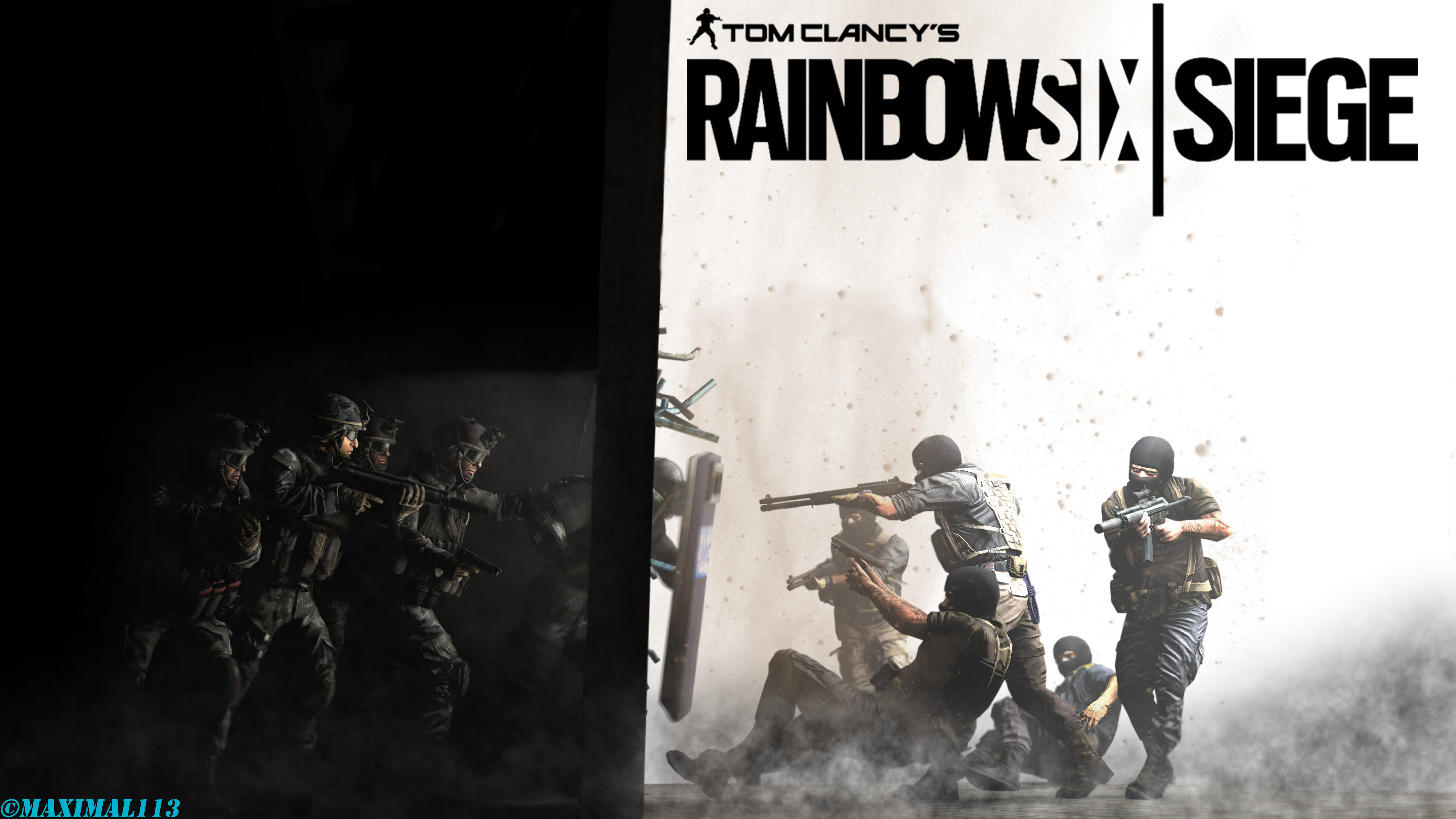 Tom Clancy's Rainbow Six Siege, Soldati, Forze speciali, Bianco e nero, sfondo desktop 2160p