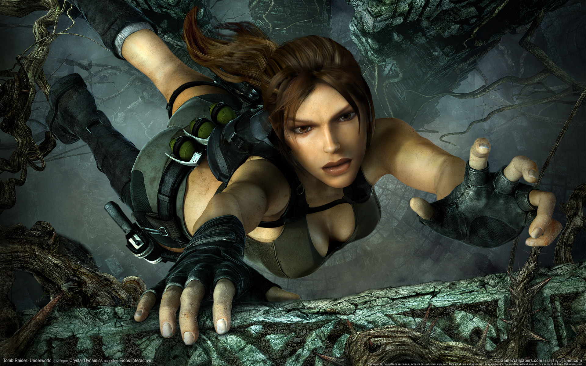 Lara Croft, Tomb Raider: Underworld, Arrampicata, Rovine, 1920x1200, sfondo per PC