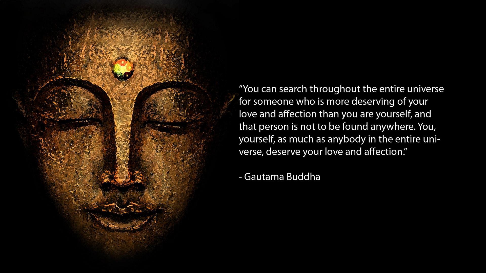 Gautama Buddha, Citazione, Volto, Oro, 1920x1080, sfondo per PC
