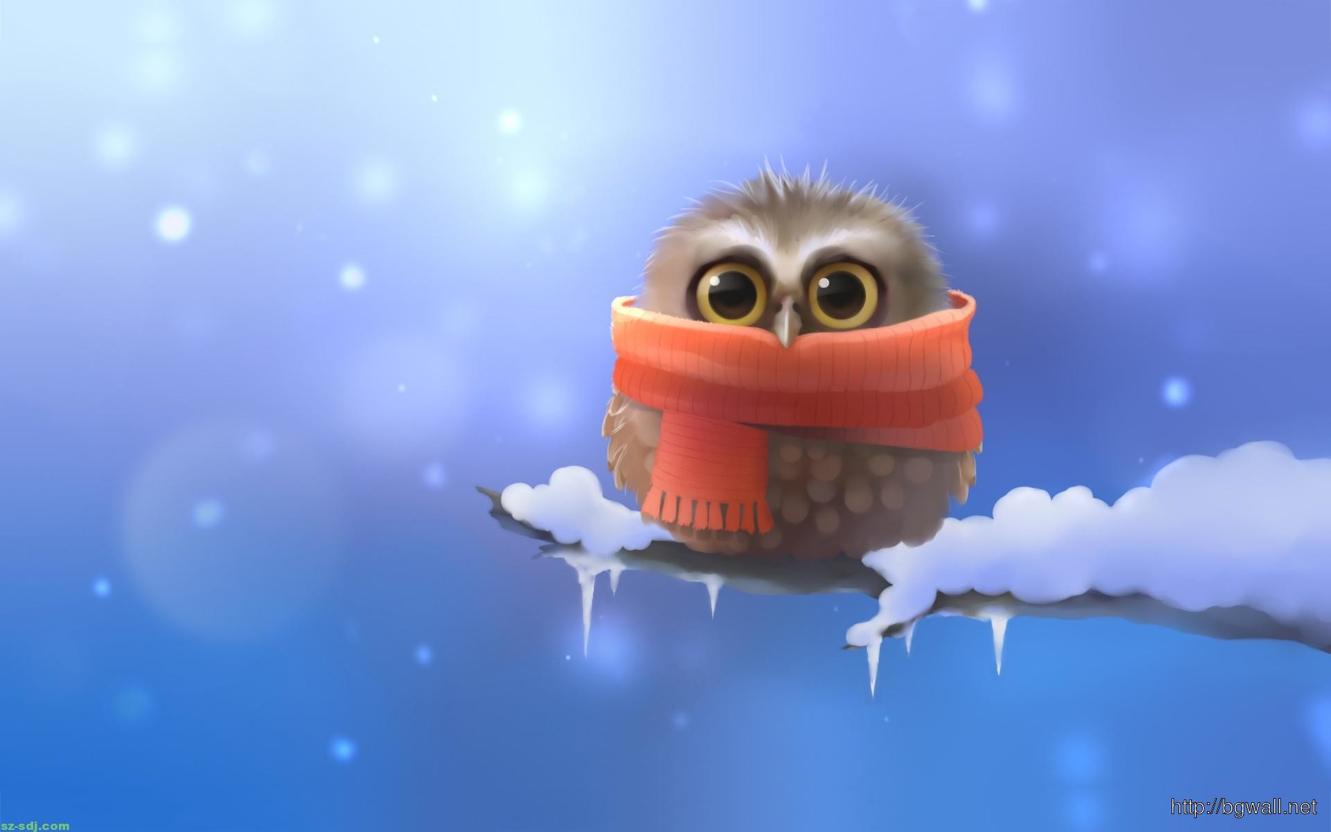 Gufo, Sciarpa, Inverno, Neve, 1920x1200, sfondo MacBook Pro