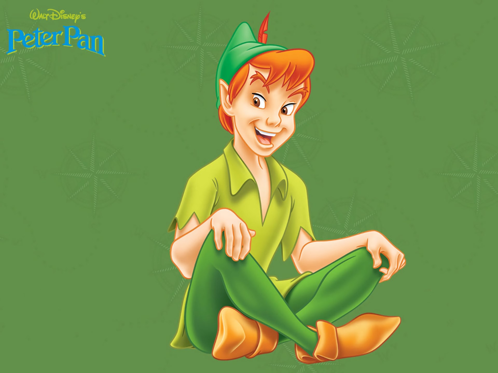 Peter Pan, Disney, Sfondo verde, Full HD, schermata di blocco iPad