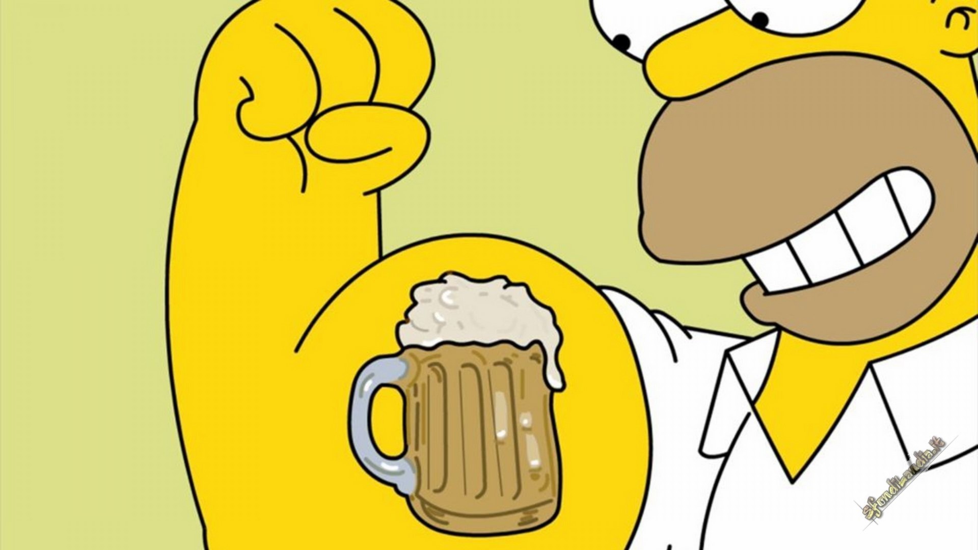 Homer Simpson, I Simpson, Boccale di birra, Full HD, sfondo per PC e portatile