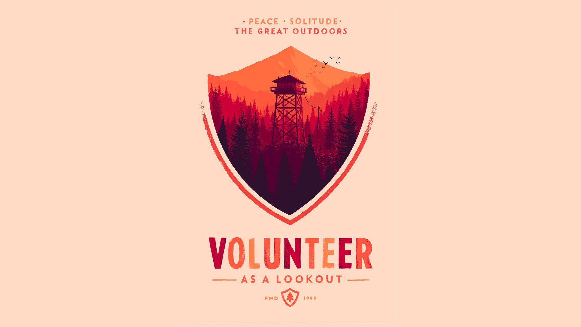 Firewatch, Volunteer as a Lookout, Poster, Torre di avvistamento, sfondo 16:9 Full HD