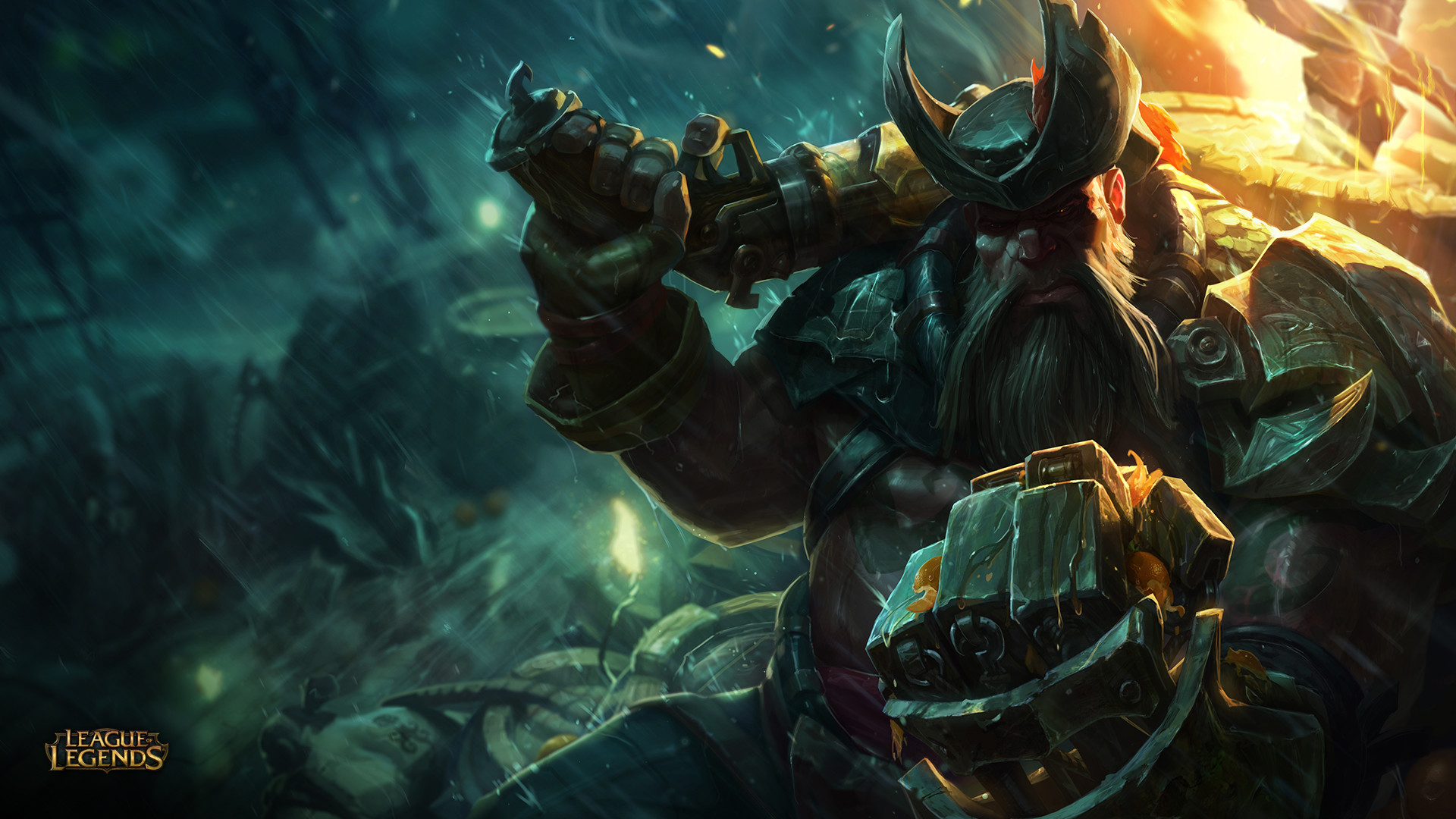Gragas, League of Legends, Arte ufficiale, Verde, 1920x1080, sfondo per PC