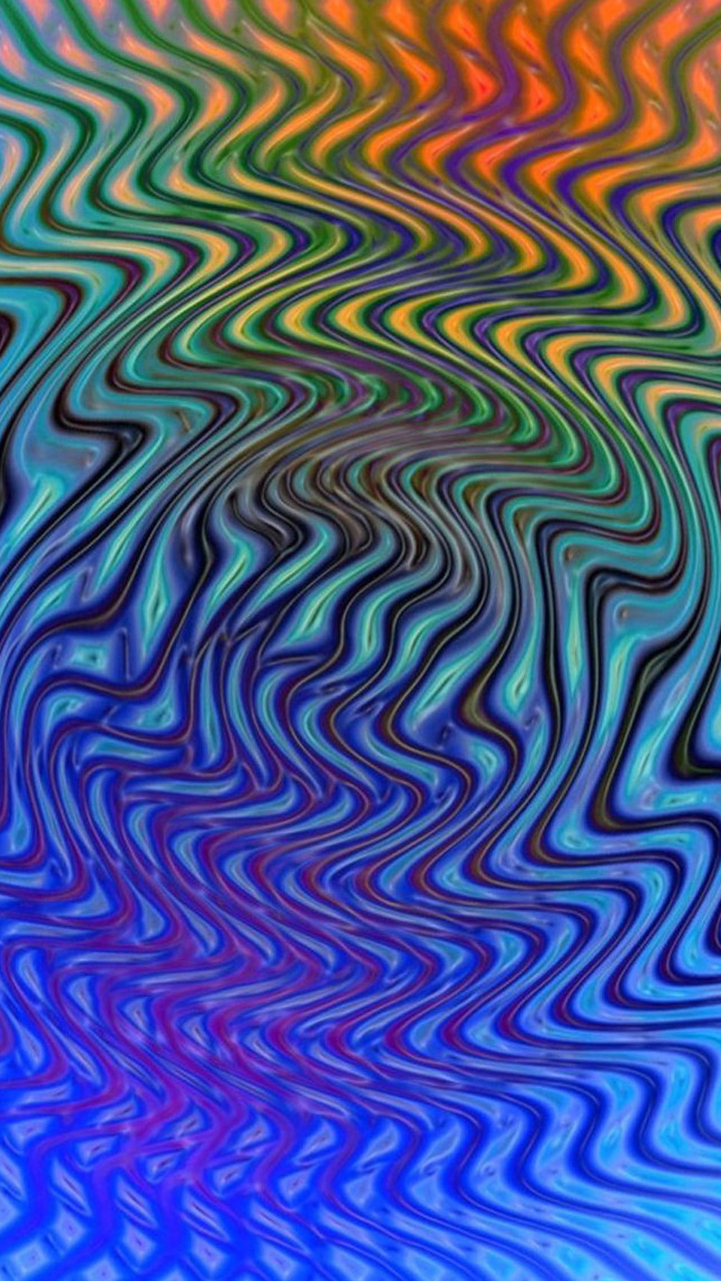 Onde psichedeliche, Illusione ottica, Blu, wallpaper per iPhone e Android