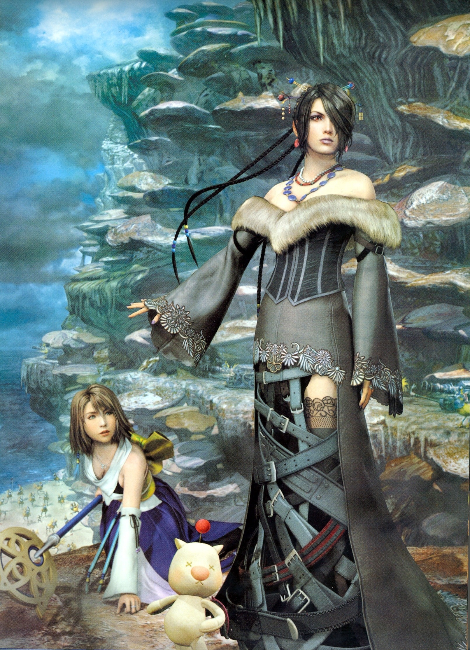 Lulu, Yuna, Final Fantasy X, Moguri, sfondo per iPad e tablet