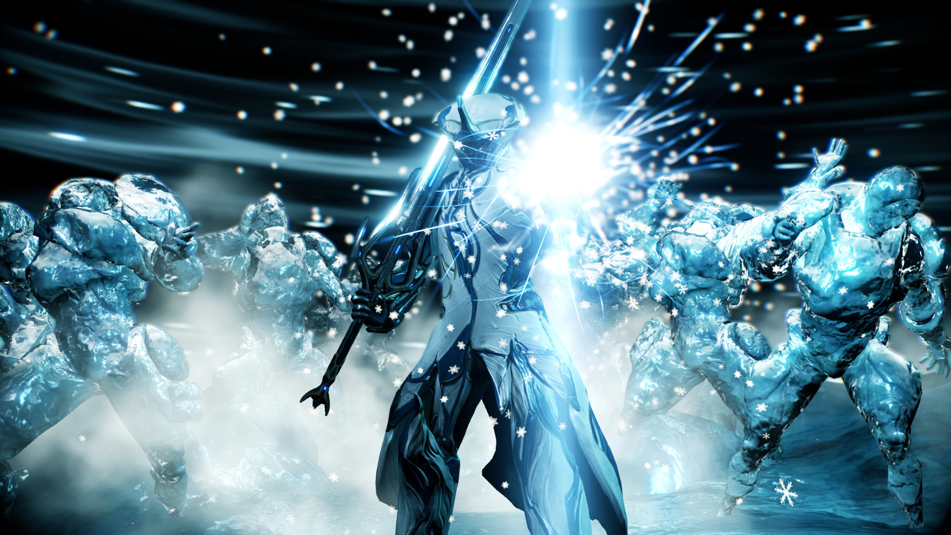 Frost, Warframe, Ghiaccio, Blu, 1920x1080, immagine di sfondo