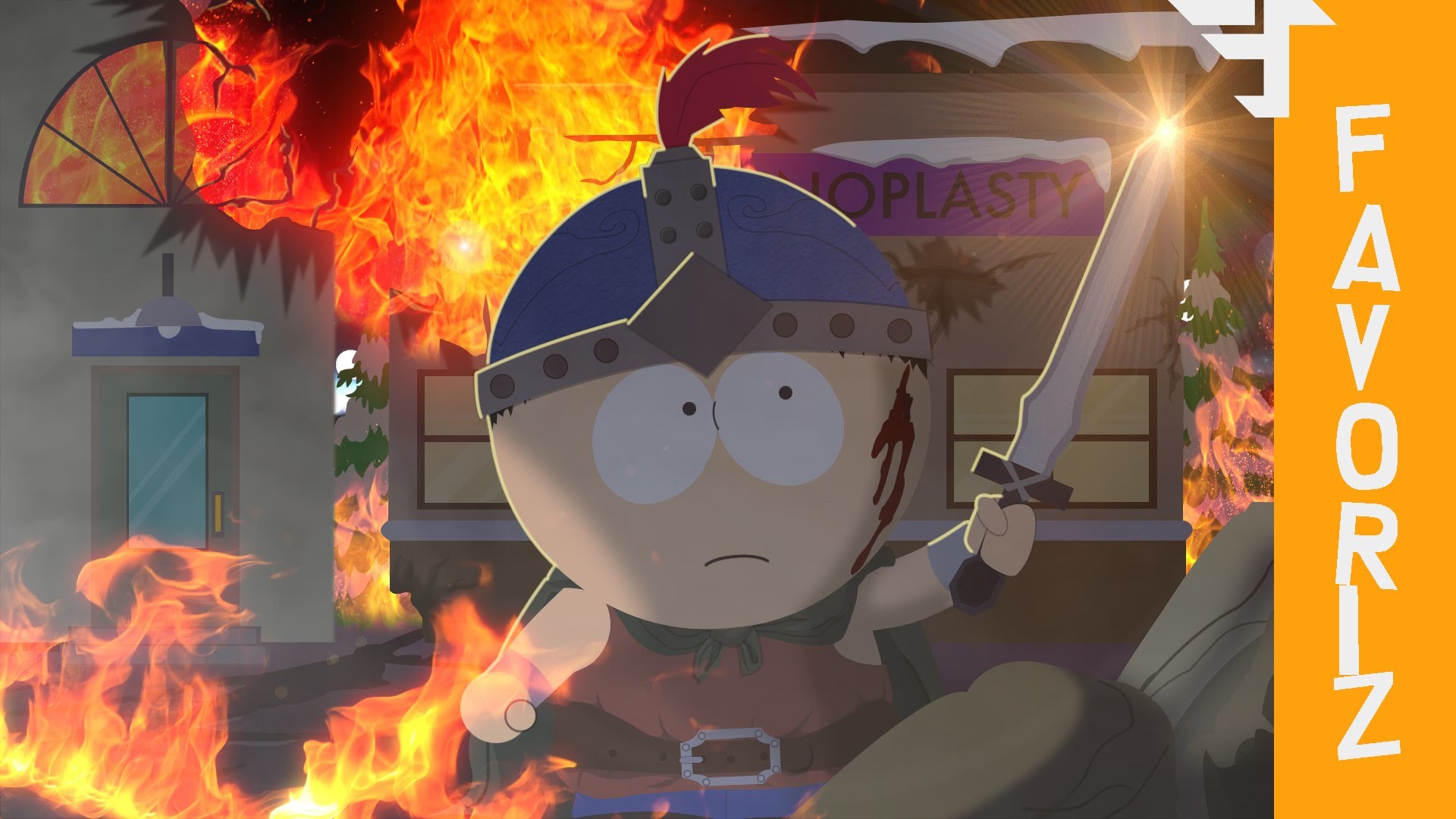 South Park: Il bastone della verità, Stan Marsh, Cavaliere, Fuoco, wallpaper 1920x1080