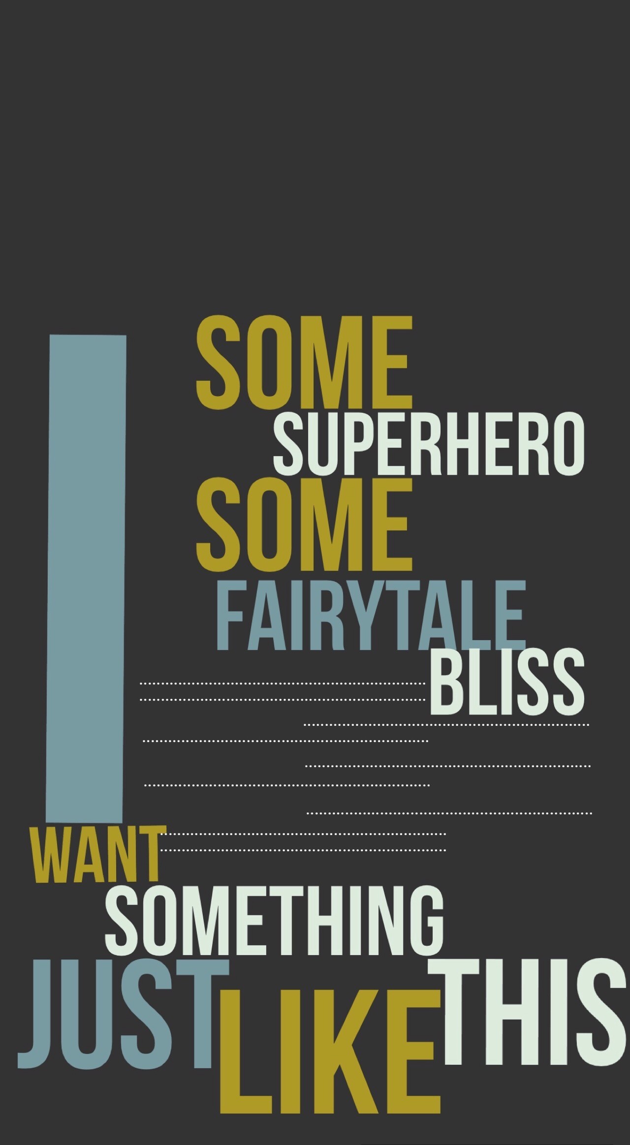 Something Just Like This, Coldplay, Tipografia, Testi, sfondo per iPhone e Android