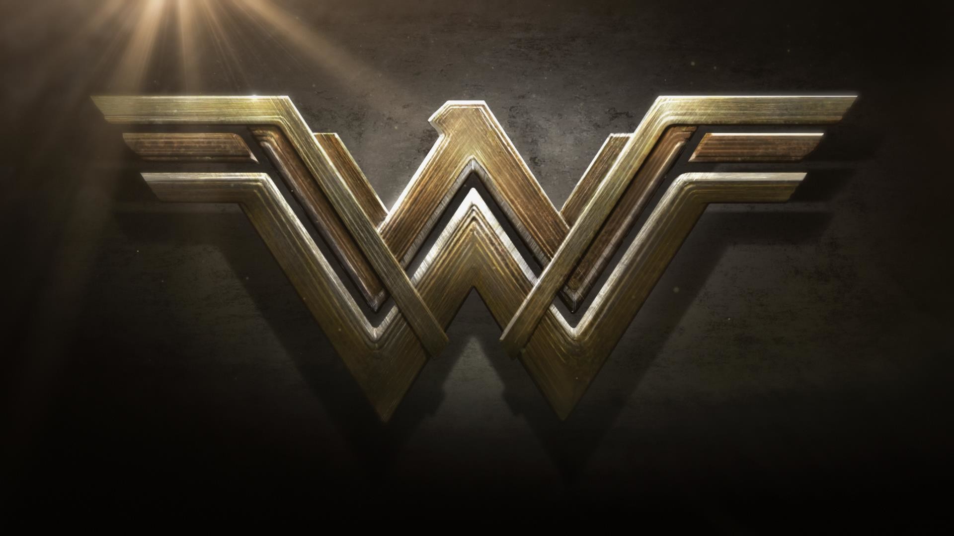 Wonder Woman, Logo WW, Oro, Metallo, Full HD, sfondo per portatile