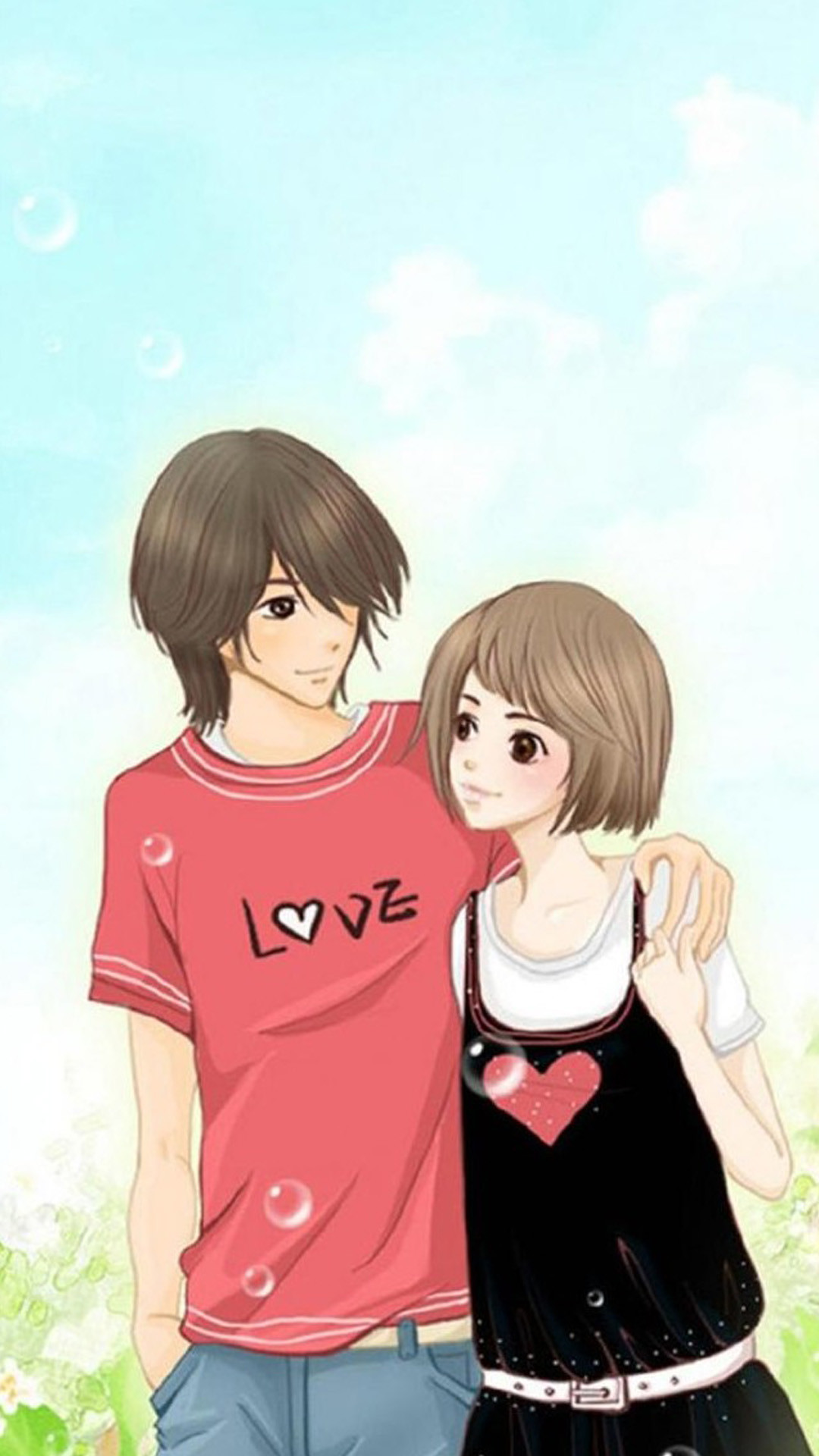Coppia, Love, Illustrazione, Anime, Full HD, sfondo per smartphone